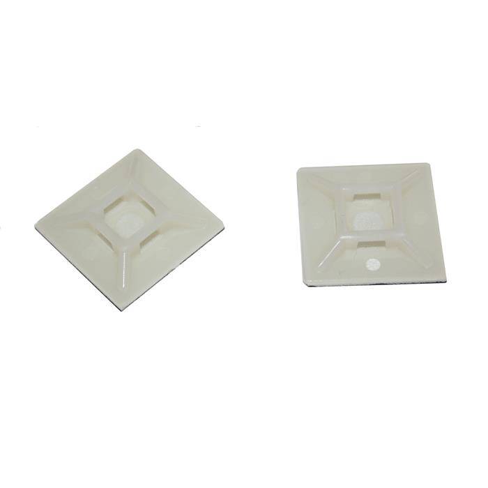 100x Klebesockel für Kabelbinder 28x28mm Weiß natur Selbstklebend 100x Klebesockel für Kabelbinder 28x28mm Weiß natur Selbstklebend