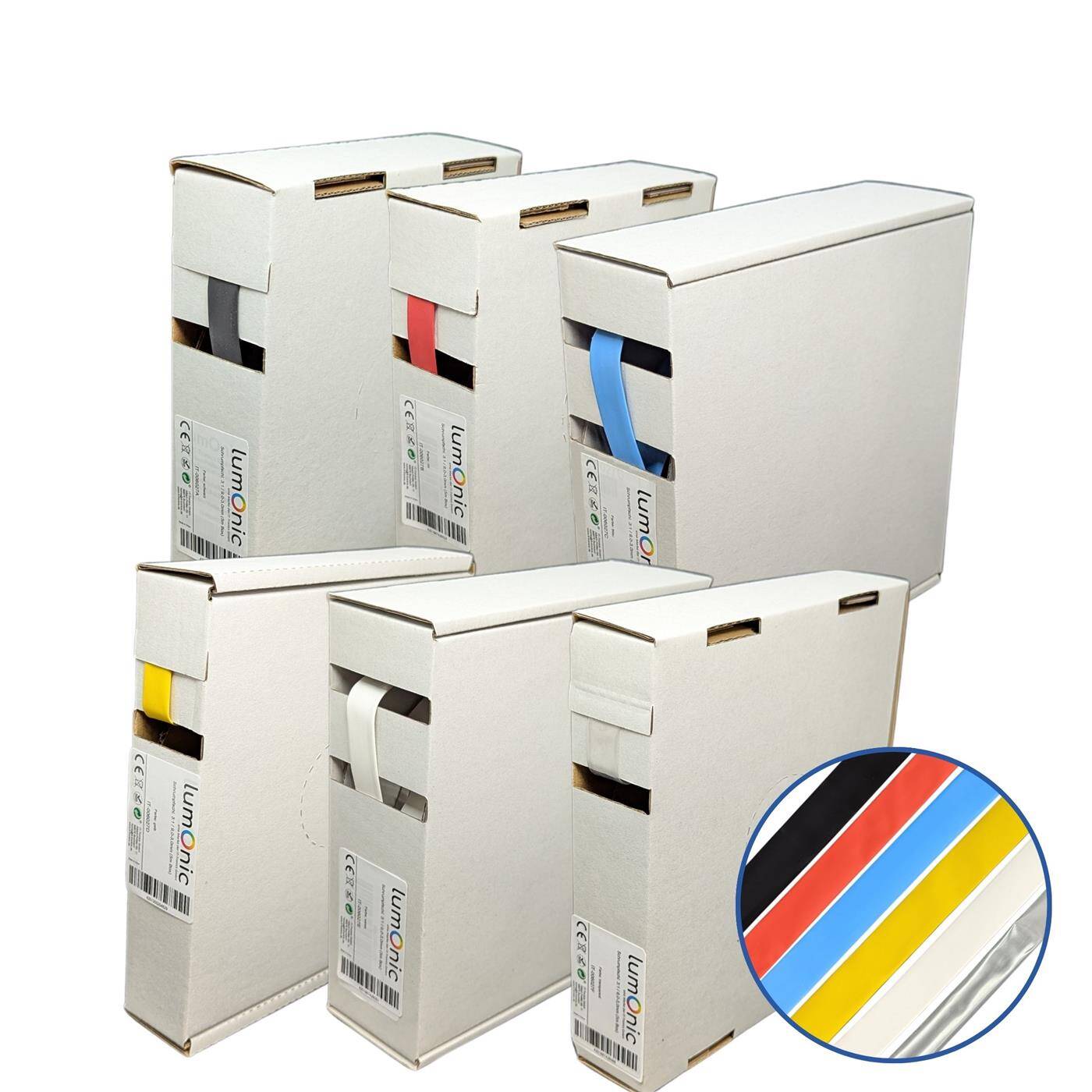 5m Heat shrink tubing Box 3:1 9 -> 3mm Black Flexible 5m Heat shrink tubing Box 3:1 9 -> 3mm Black Flexible