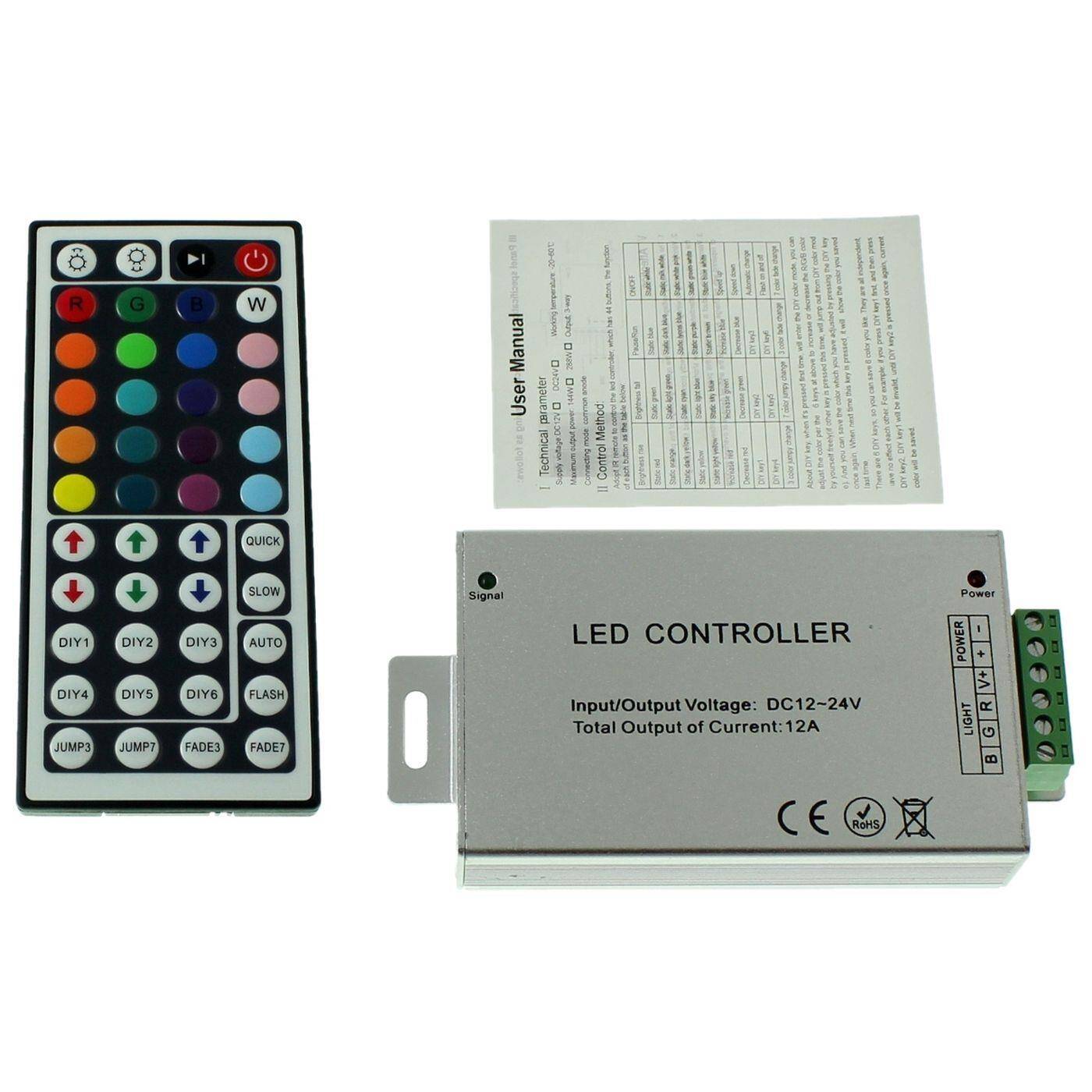 RGB LED 44Key Controller 12...24V 144W RGB; 4-Pin