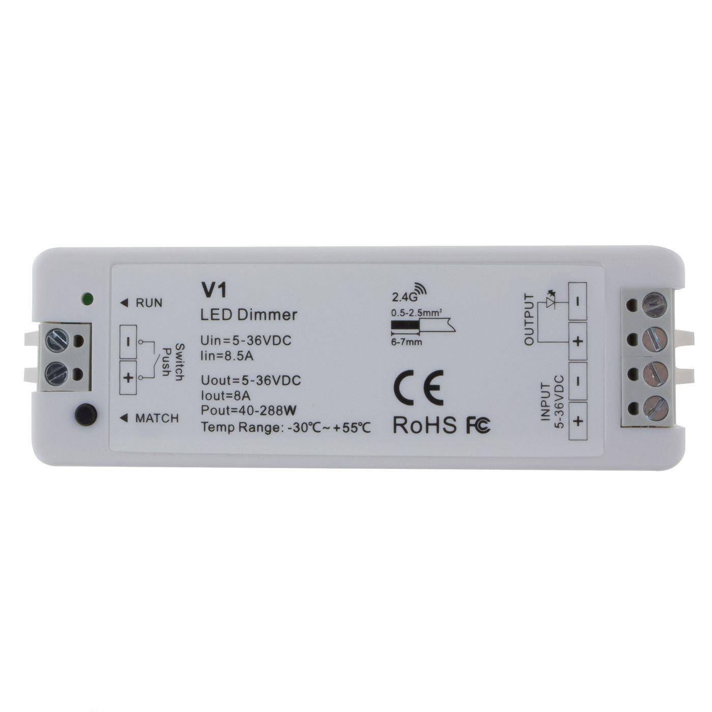 Elegance LED 4-Zone Empfänger 5...36V 192W WLAN + RF 2,4GHz einfarbig; 2-Pin