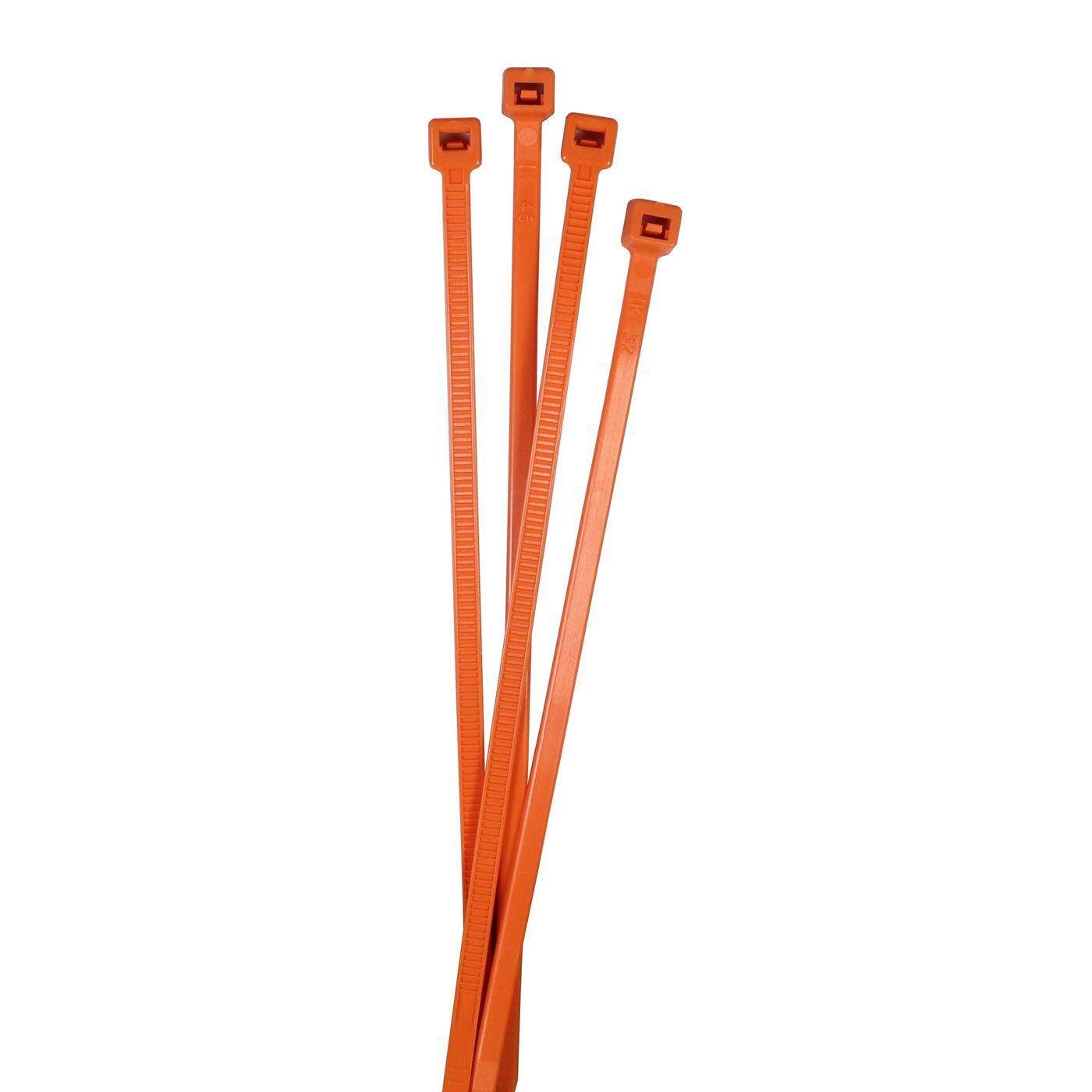 100x Kabelbinder 140 x 3,6mm Orange 18,2kg PA6.6 Polyamid Industriequalität