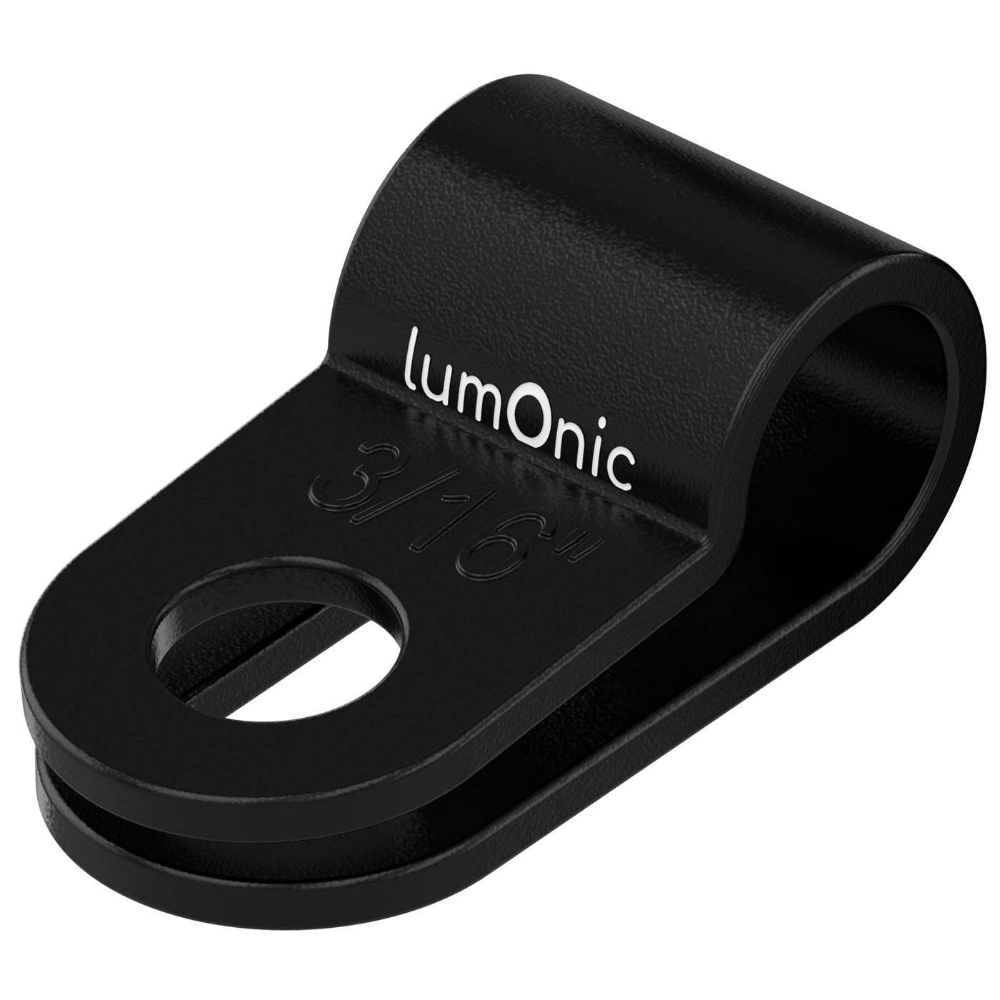 Lumonic Kabelclip Set 100x P-Clip I Perfekt geeignet für Kabel mit 5mm Durchmesser 3/16" I Auch als: Kabelschelle, Kabelhalter und Chassisklemmen einsetzbar