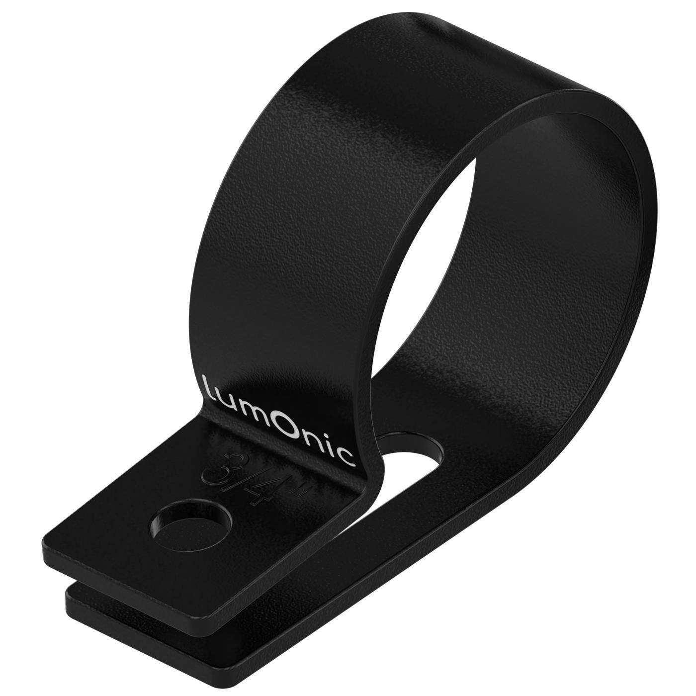 100x P-Clip for cable 19mm black Nylon Cable clamp Cable holder Chassis clamps