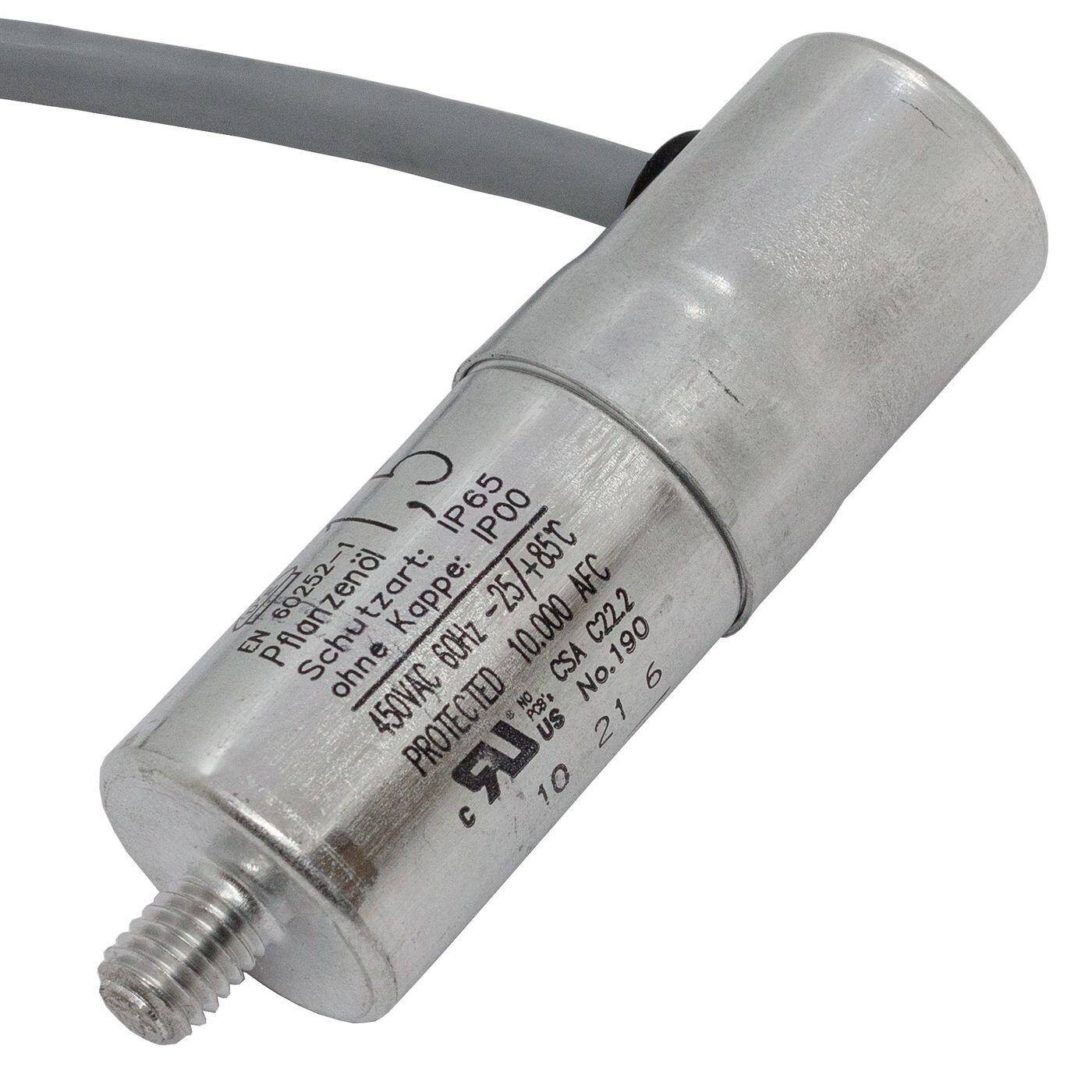 Lumonic Anlaufkondensator Hydra MKP-500 1,5-C inkl. Kabel 40cm | Motorkondensator 1,5µF 470V 25x75mm I Kondensator mit hochwertigem Metallgehäuse