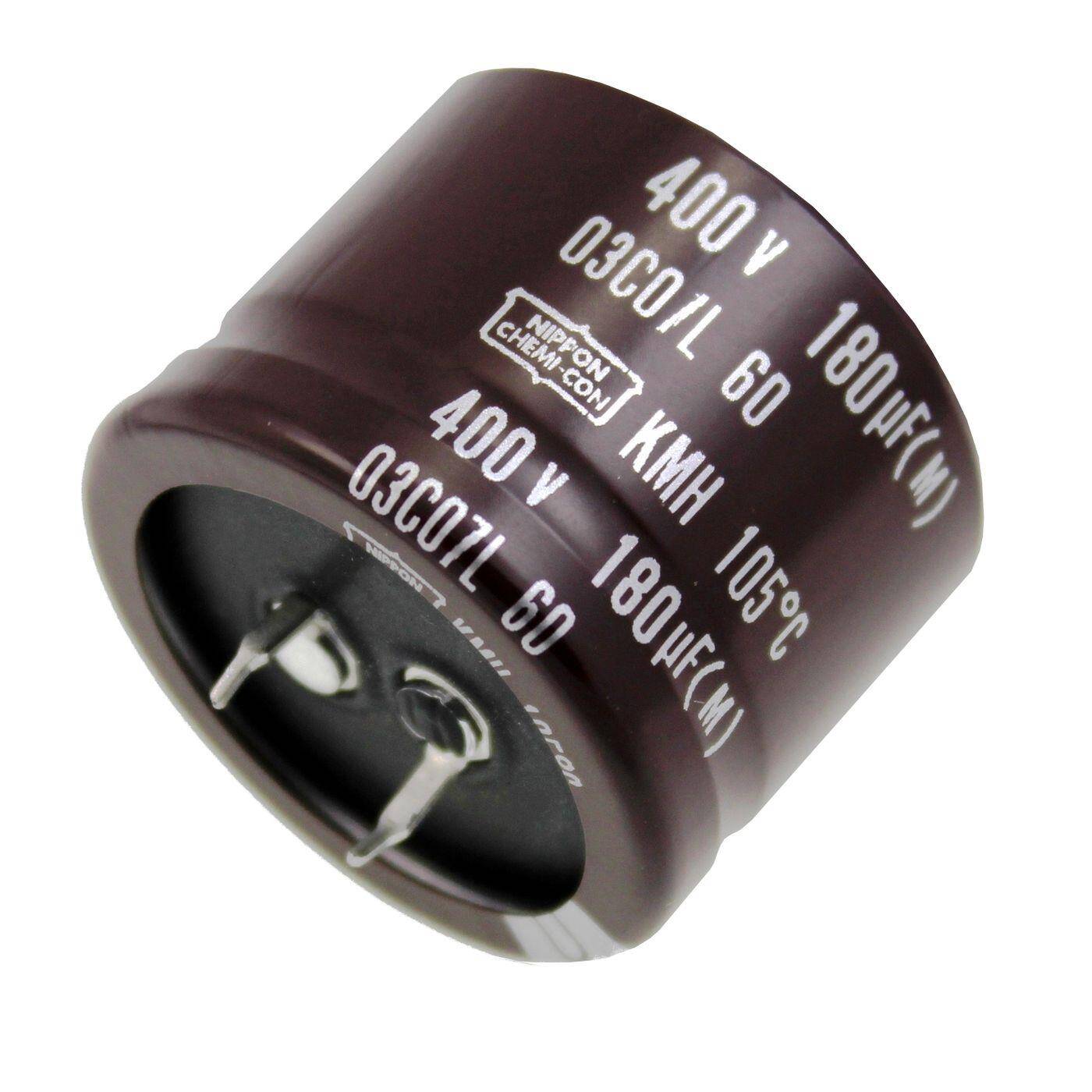 Snap-In Elko Capacitor 180µF 400V | Electrolytic capacitor up to a temperature of 105°C | 35x25mm | 180uF KMH400VN18135X25T2 United Chemi-Con