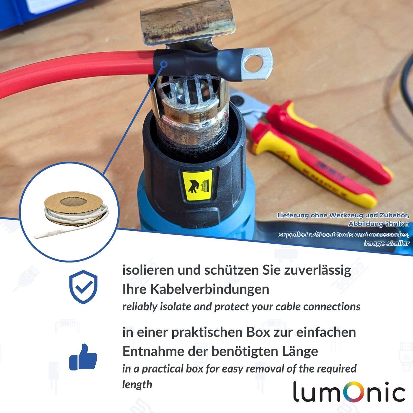 7,5m Heat shrink tubing Box 2:1 6,4 -> 3,2mm Blue Flexible 7,5m Heat shrink tubing Box 2:1 6,4 -> 3,2mm Blue Flexible