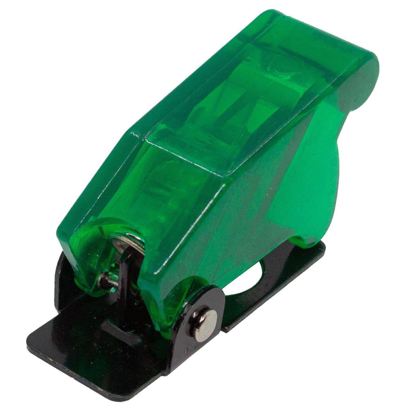 Lumonic Flip-Cover in transparentem grün für Kippschalter mit Durchmesser Ø12mm I Kunststoff Schutz Abdeckung für Kippschalter I Für's Auto und Zuhause