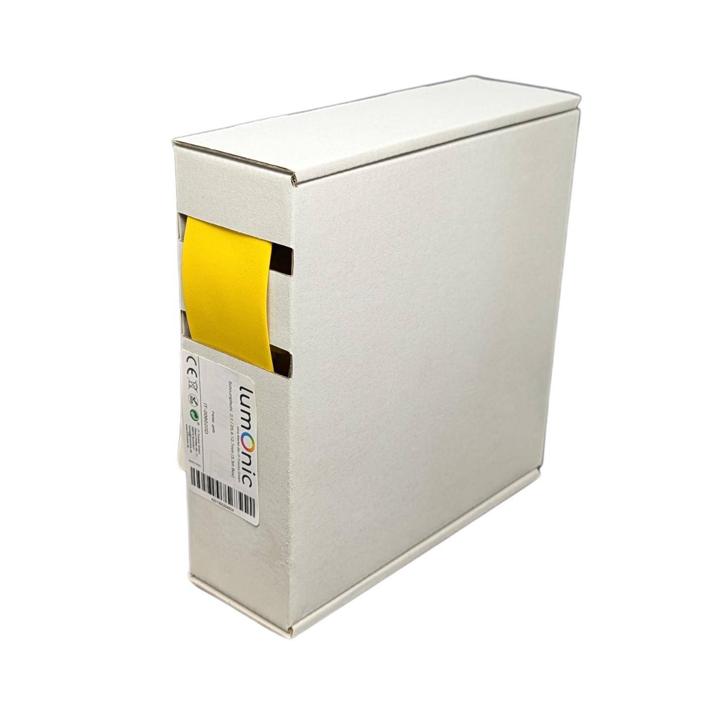 3,3m Schrumpfschlauch Box 2:1 25,4 -> 12,7mm Gelb Flexibel