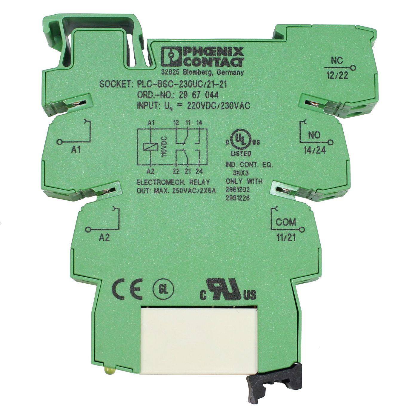 Load Relay MECHAN PLC-BSC-230UC/21-21 Phoenix Contact PLC-BSC-230UC/21-21