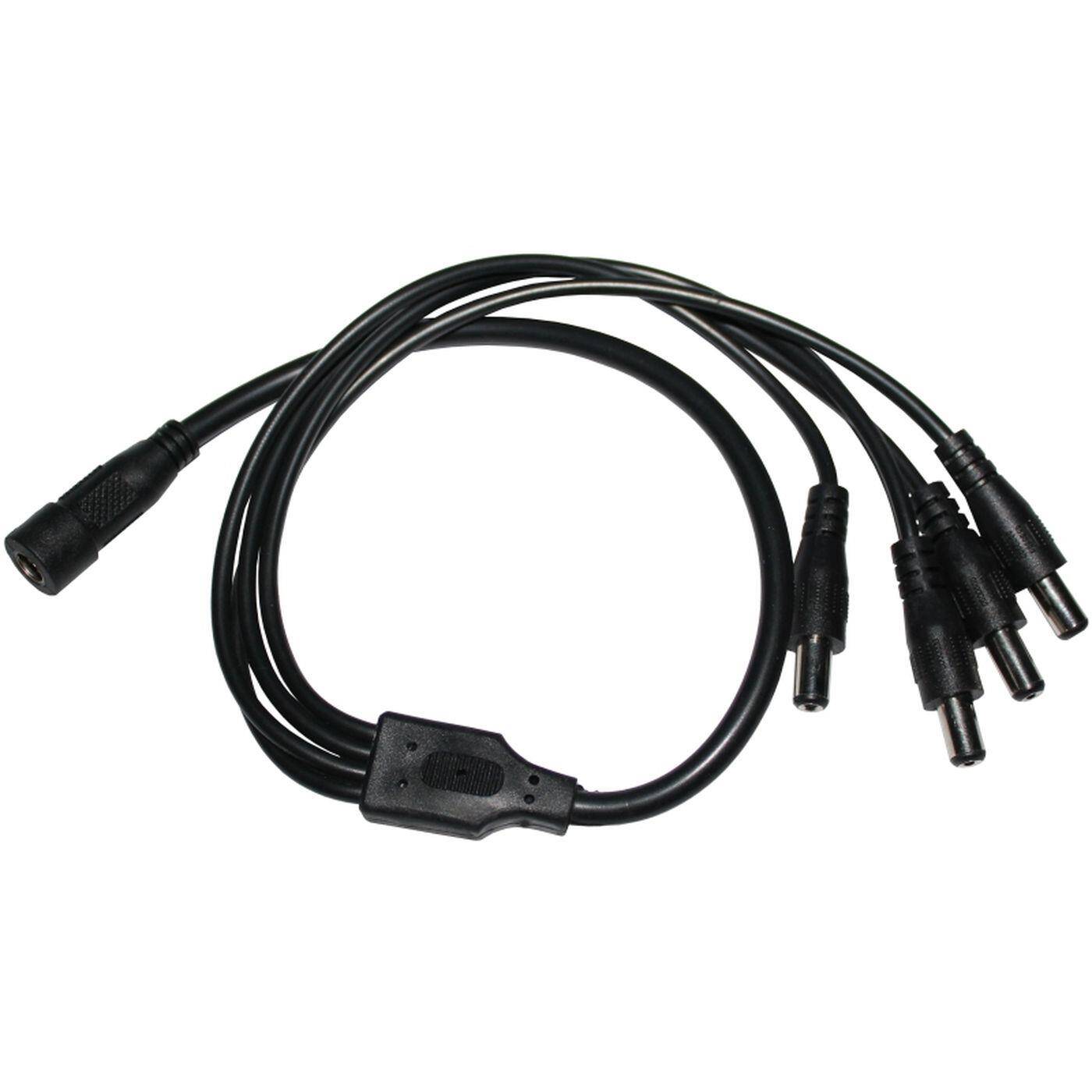 1 zu 4 LED DC Verteiler 40cm DC Buchse -> 4x DC Stecker 5,5/2,1mm Schwarz
