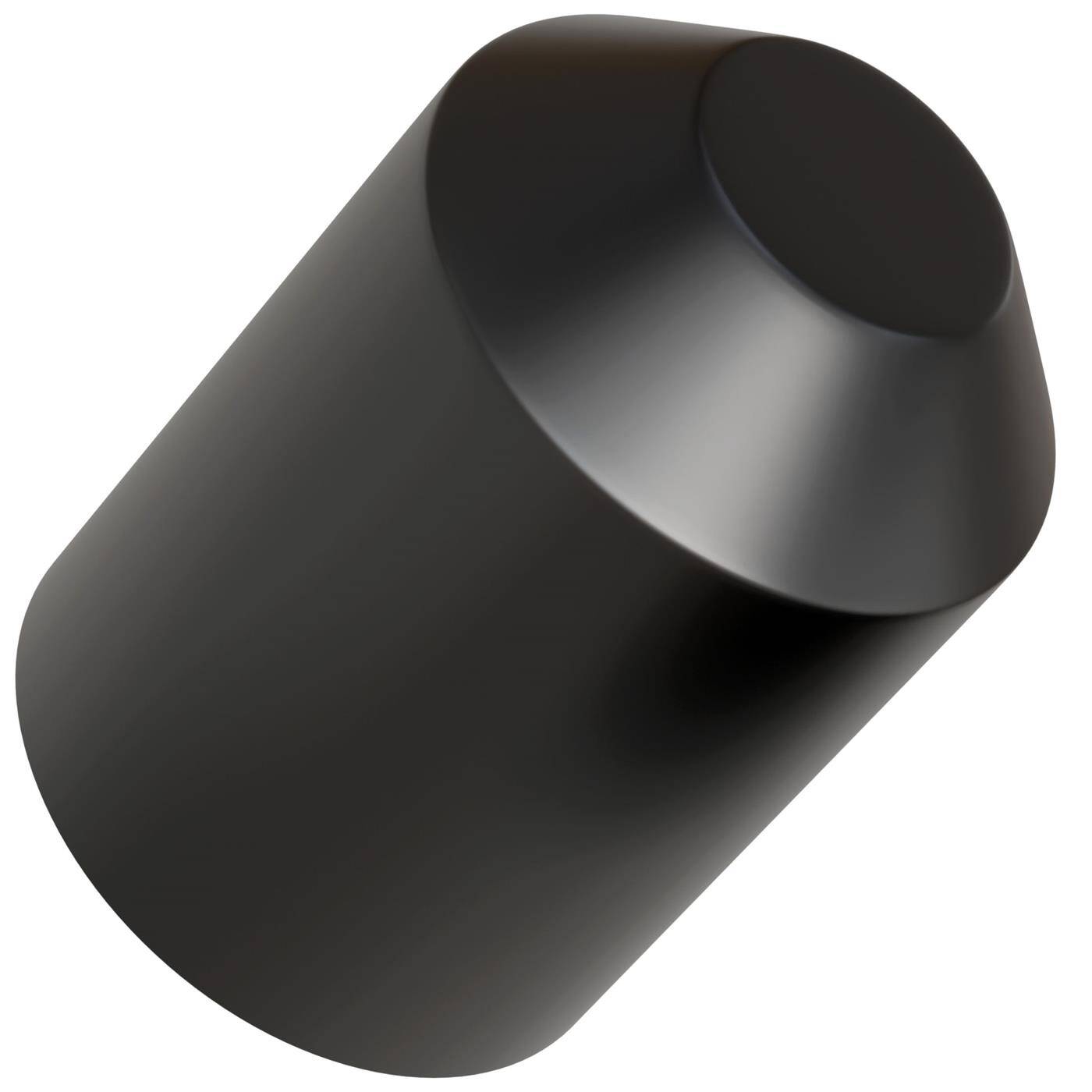 Warmschrumpf Endkappe mit Kleber 103 -> 50mm schwarz Verhältnis 2:1 vernetztes Polyolefin Schrumpfkappe für Kabel, Rohre und Seile