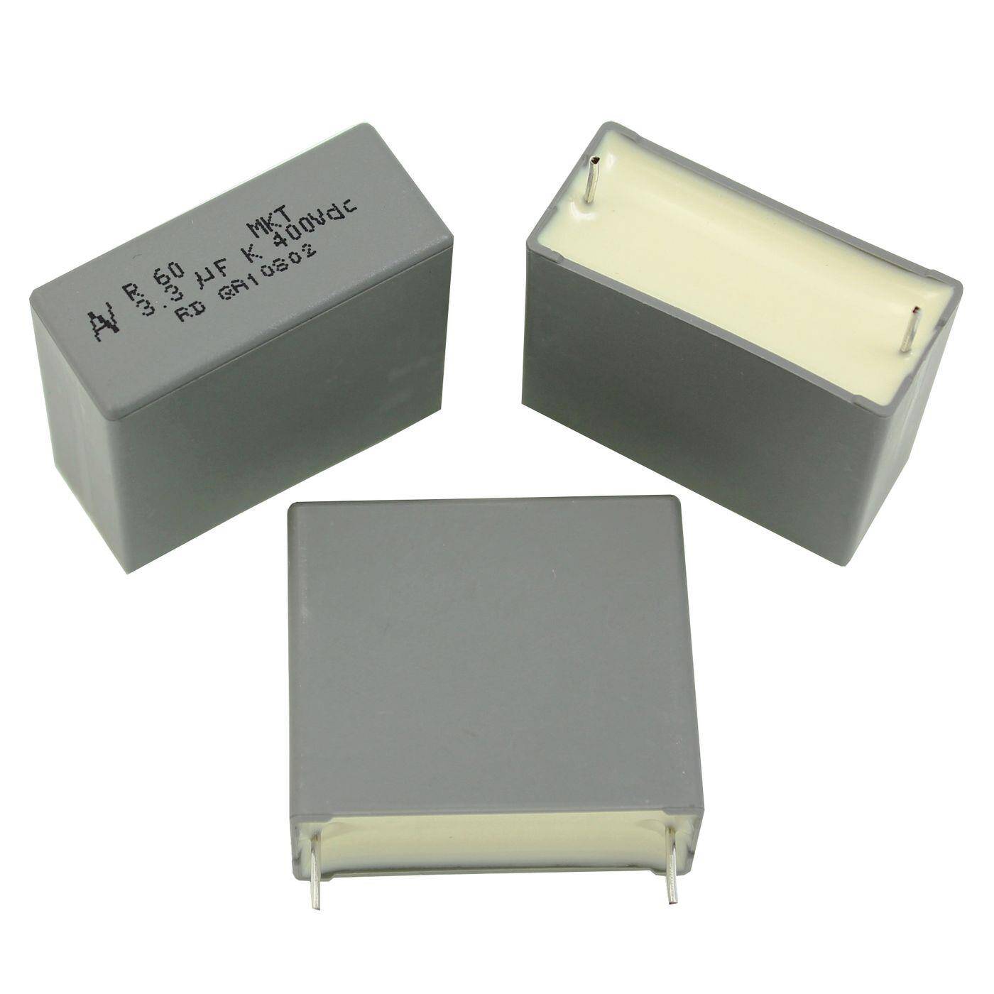 Arcotronics MKT Folien Kondensator | 3,3µF 400V DC I 2-Pin Anschluss I 2-Pin I 3,3uF, 3300nF I Kondensator für Frequenzweichen von Lautsprechern oder zur Entstörung von elektrischen Geräten