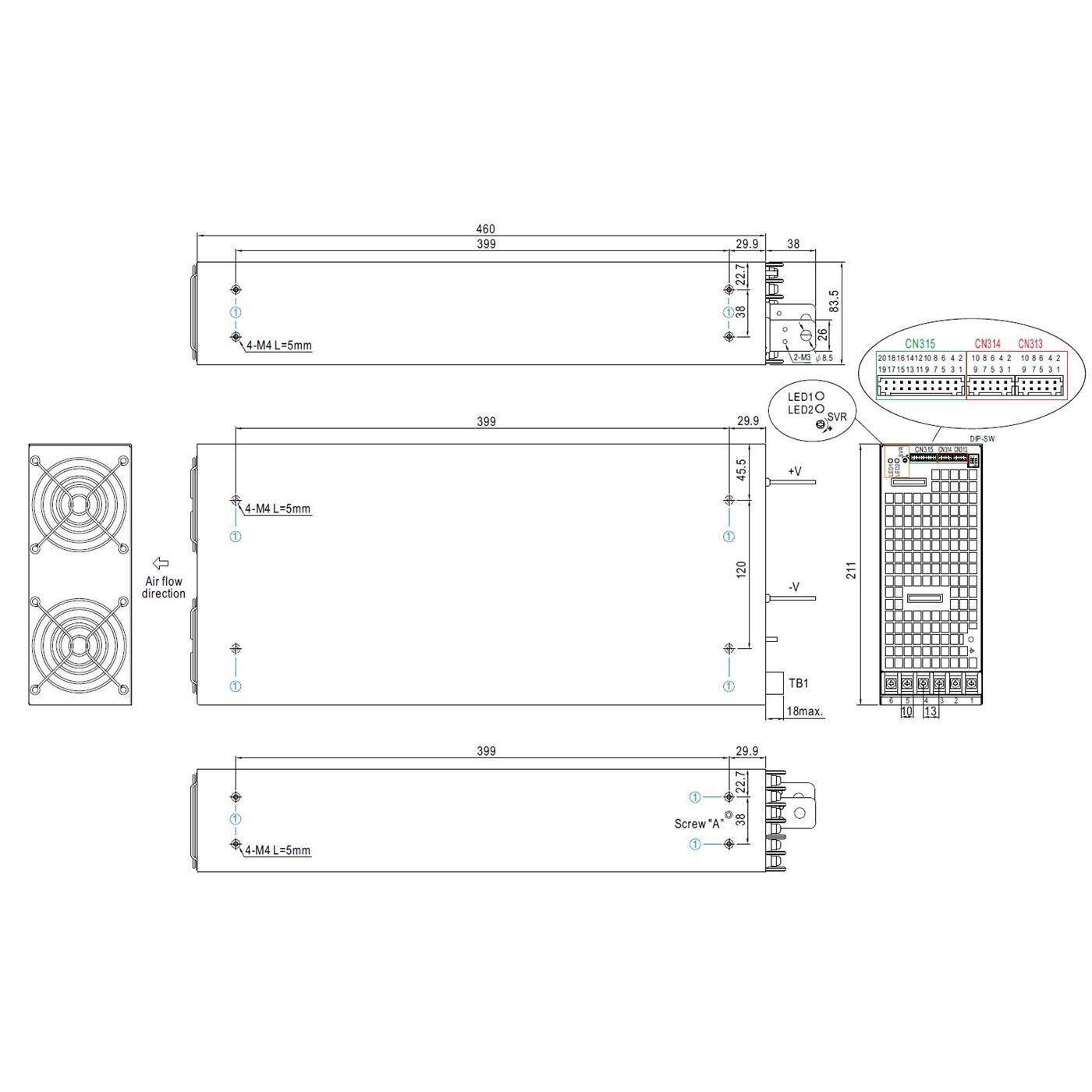 RST-5000-36 4968W 36V 138A Industrielles Netzteil
