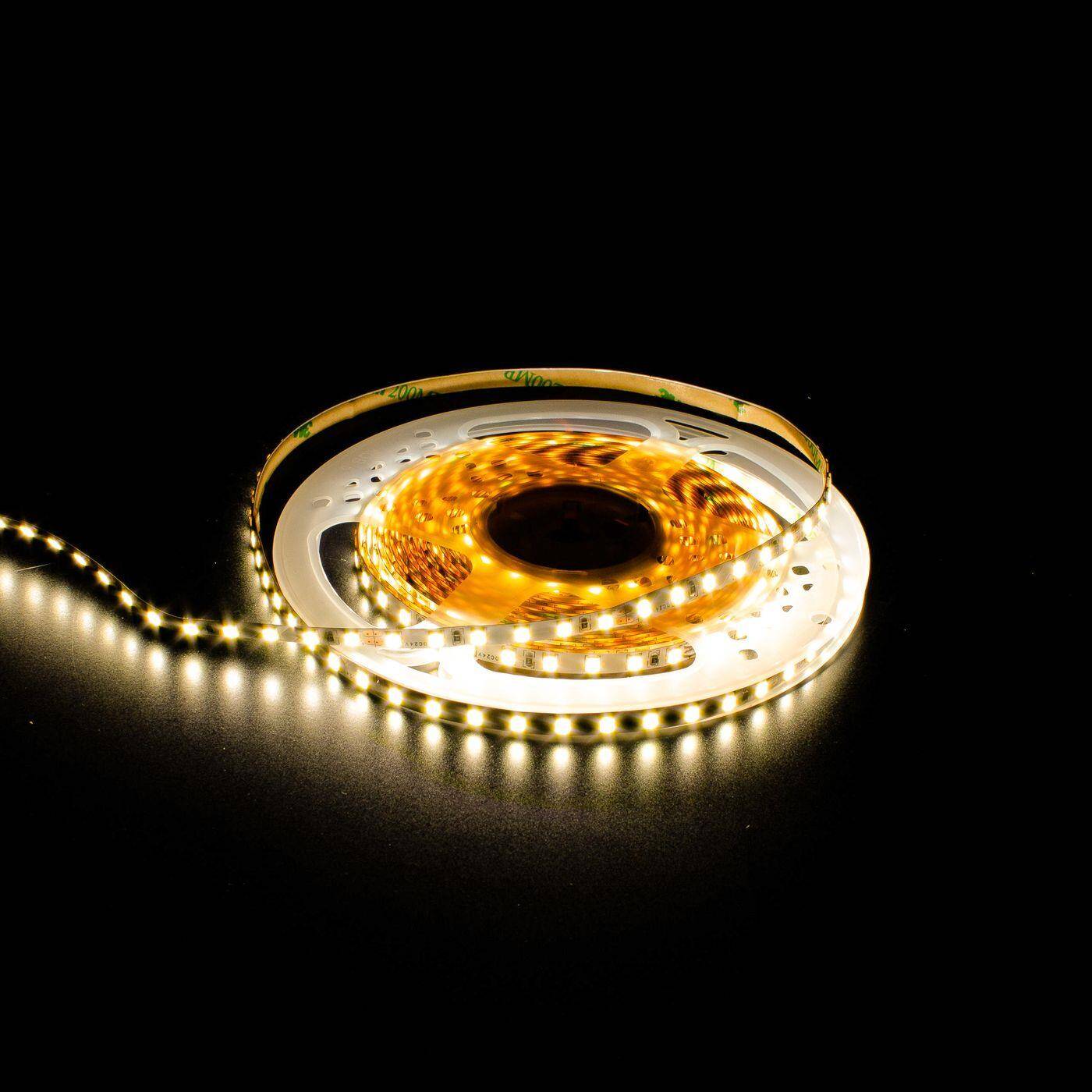 Lumonic LED Strip 5m Warm-Weiß 3000K LED Leiste 24V IP20 600LEDs 120 LED/m SMD2835 I LED Streifen I LED Stripe 500cm, LED Band, LED Lichtband