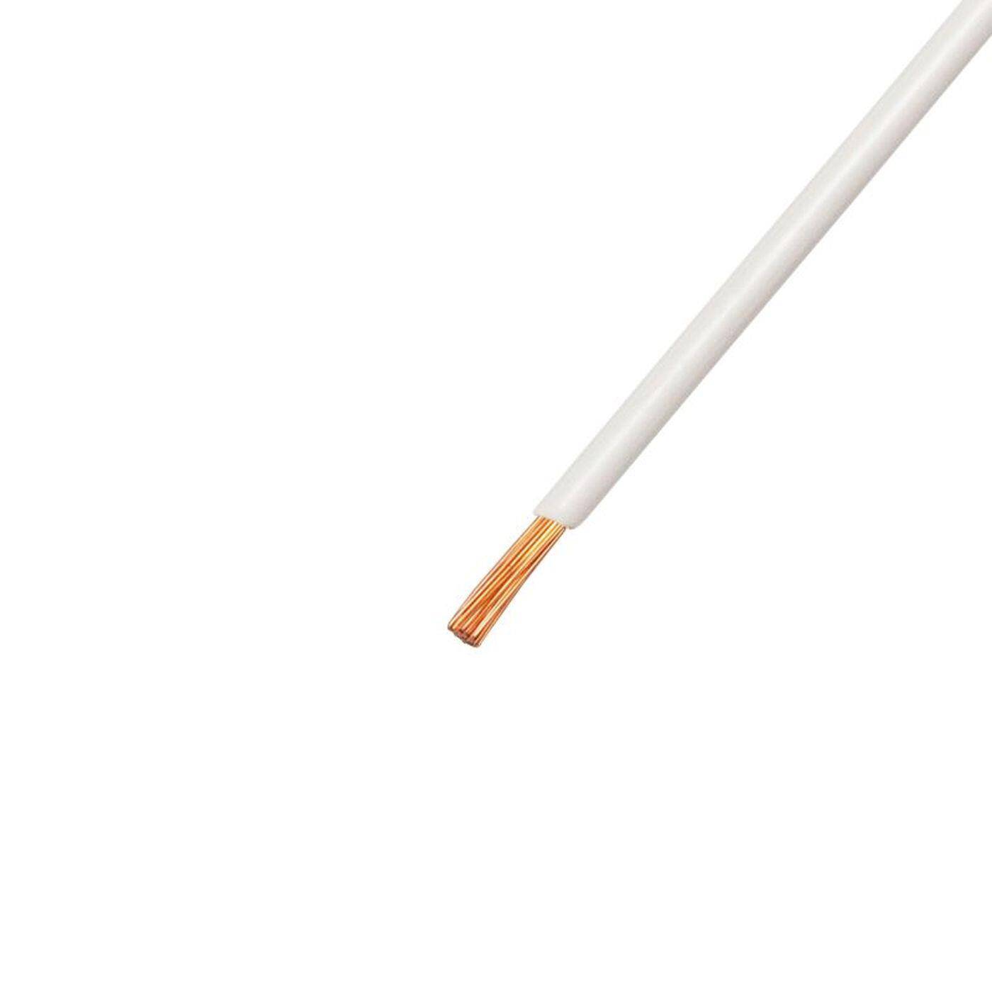 1m FLRY Fahrzeugleitung Weiß 1,5mm² rund Kabel Litze KFZ Stromkabel