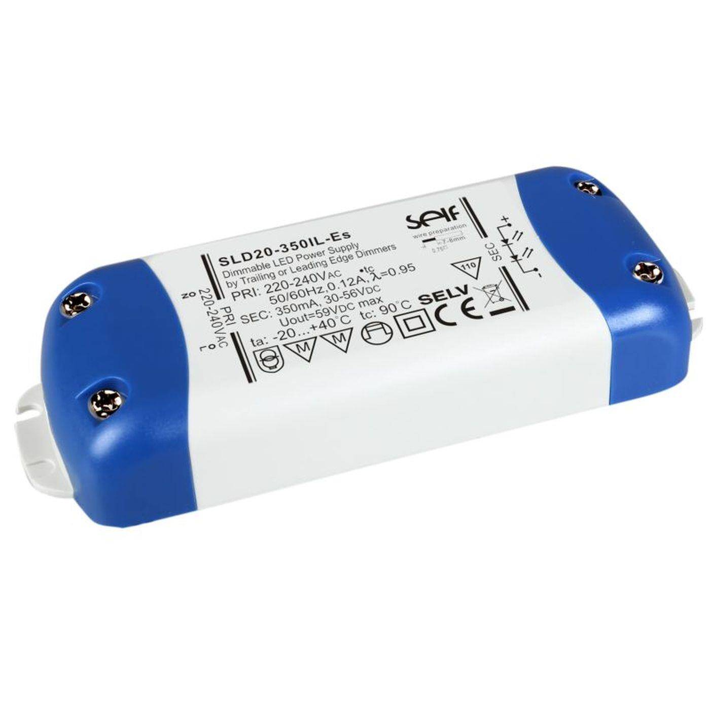 Self SLD20-500IL-ES 19W 500mA 20...40VDC Constant current LED power supply Triac Dimmable