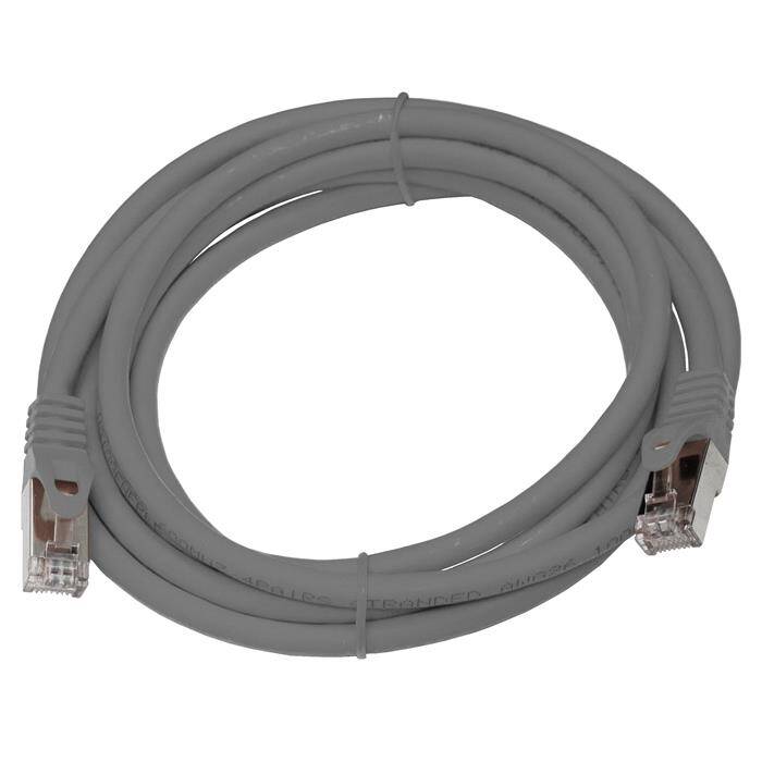 2m RJ-45 Netzwerkkabel Patchkabel CAT7 grau S/FTP Ethernet DSL LAN CAT.7