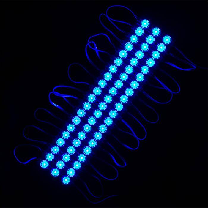 LED Modul Kette Blau 12V 1,5W 125mA IP65 3x LED pro Modul 88,5x17,5mm