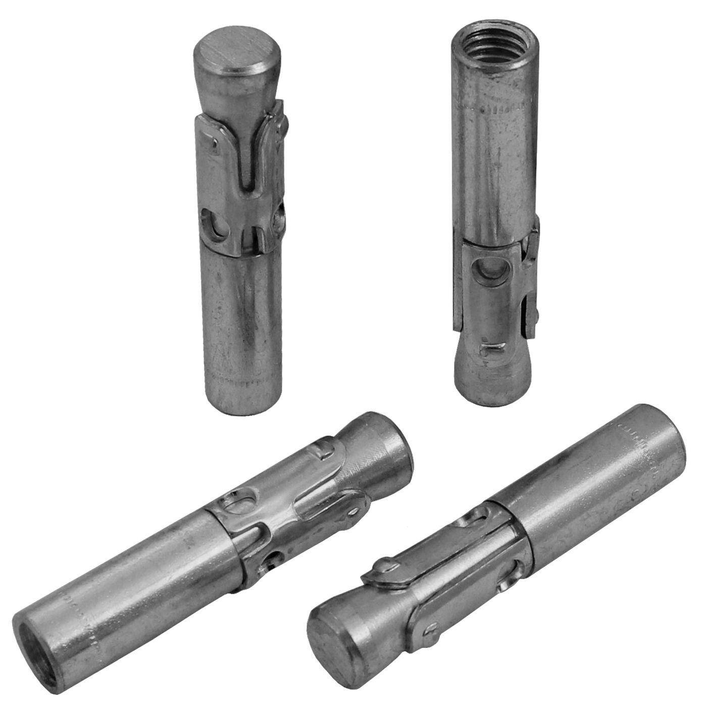 Lumonic Schwerlastdübel mit Innengewinde M12x25mm | hochwertige Edelstahl V2A Innenkeilanker | Durchsteckmontage,  | Betonanker, Schwerlastanker | für Gewindestangen, Haken, Ösen, Boxsack