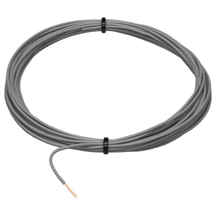1m FLRY Fahrzeugleitung grau 0,35mm² rund Kabel Litze KFZ Stromkabel
