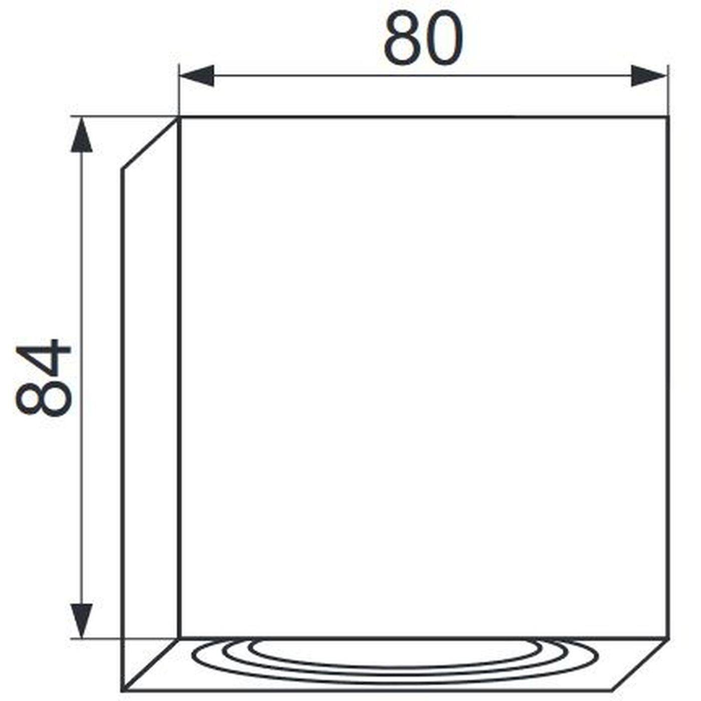 LED Aufbaurahmen Quadratisch 80x80x84mm Weiß Aluminium Schwenkbar Spot GU10 MR16