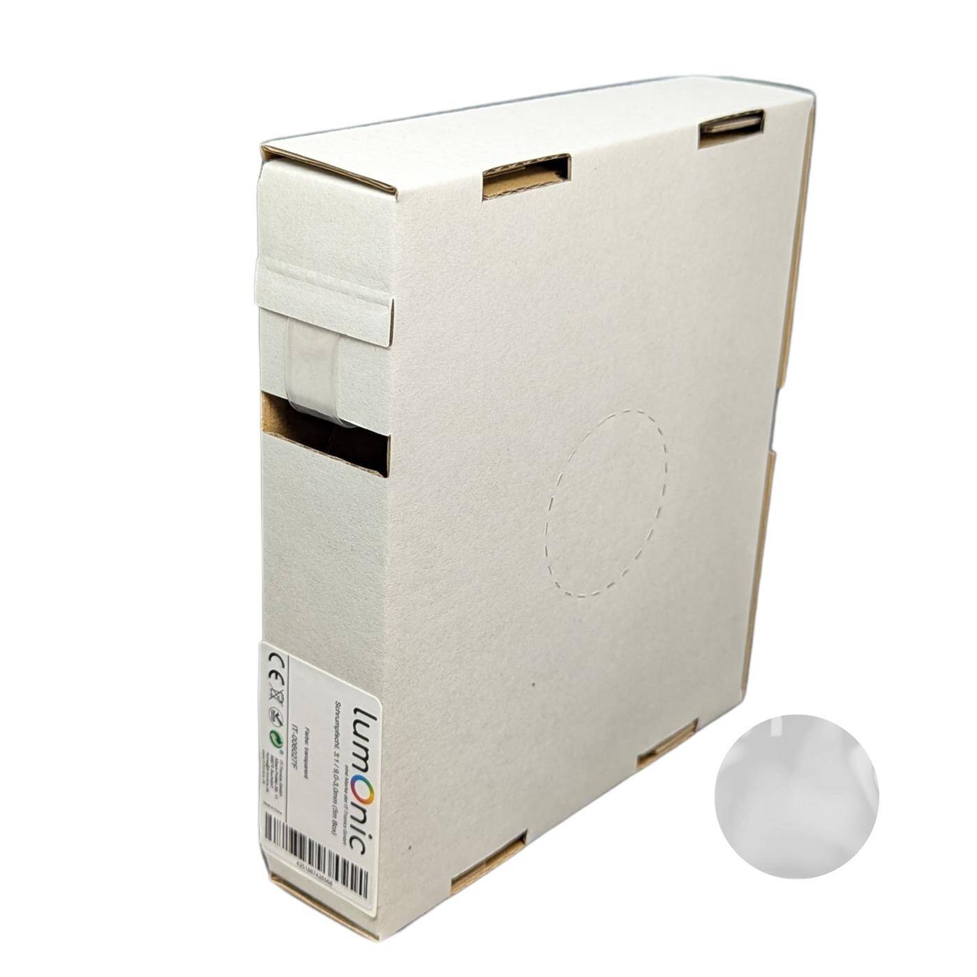 5m Schrumpfschlauch Box 3:1 9 -> 3mm Transparent Flexibel
