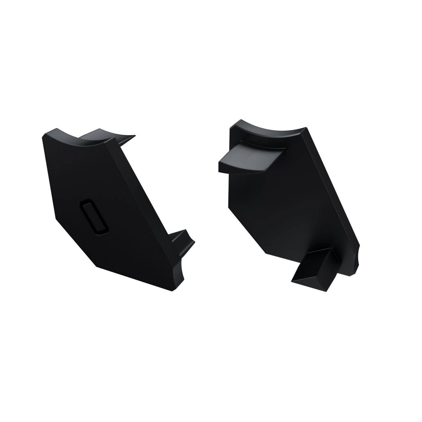 Endkappe für Lumonic Typ H (rechts) LED Profile Halter Kunststoff Schwarz