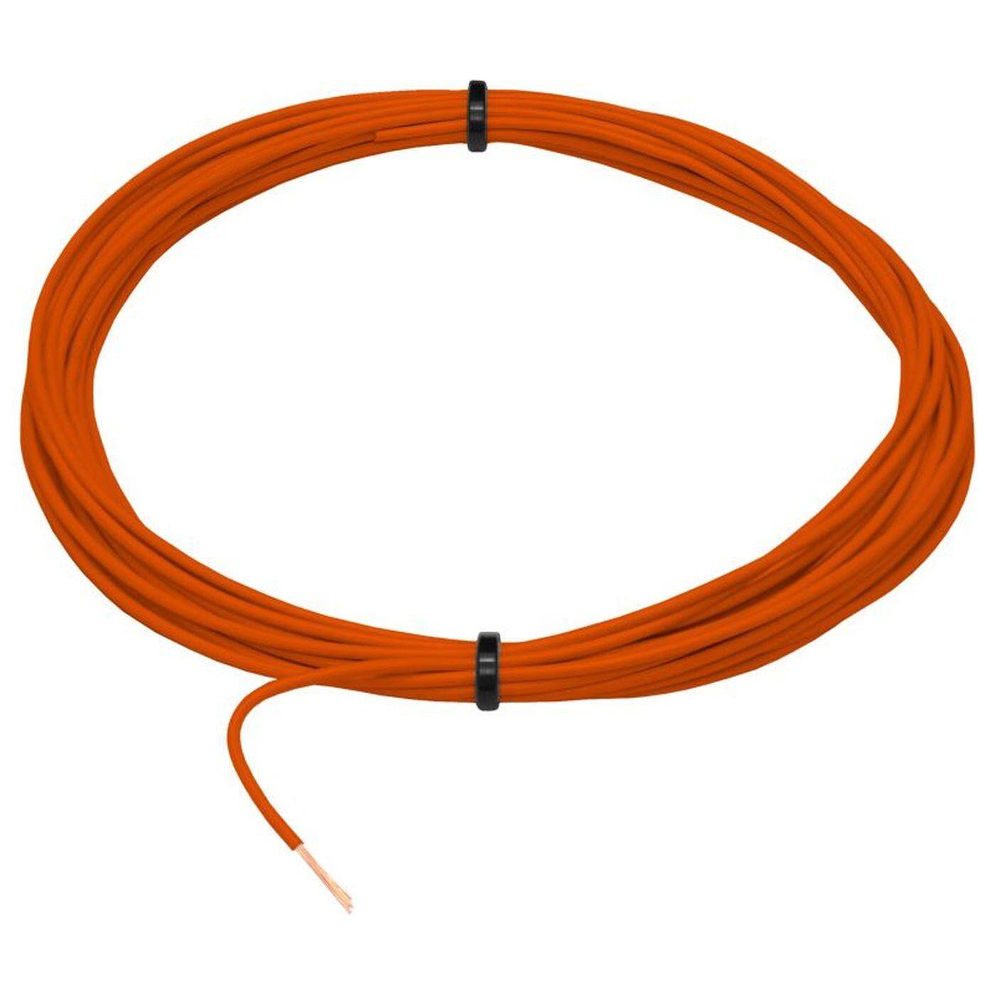 1m FLRY Fahrzeugleitung Orange 0,75mm² rund Kabel Litze KFZ Stromkabel