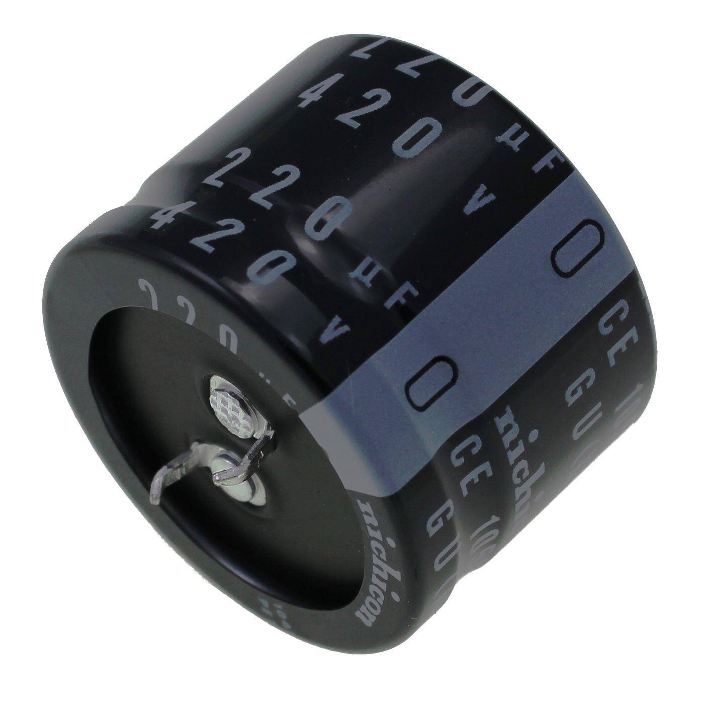 Snap-In Elko Capacitor 220µF 420V | Electrolytic capacitor up to a temperature of 105°C | 35x25mm | 220uF LGUW6221MELC Nichicon