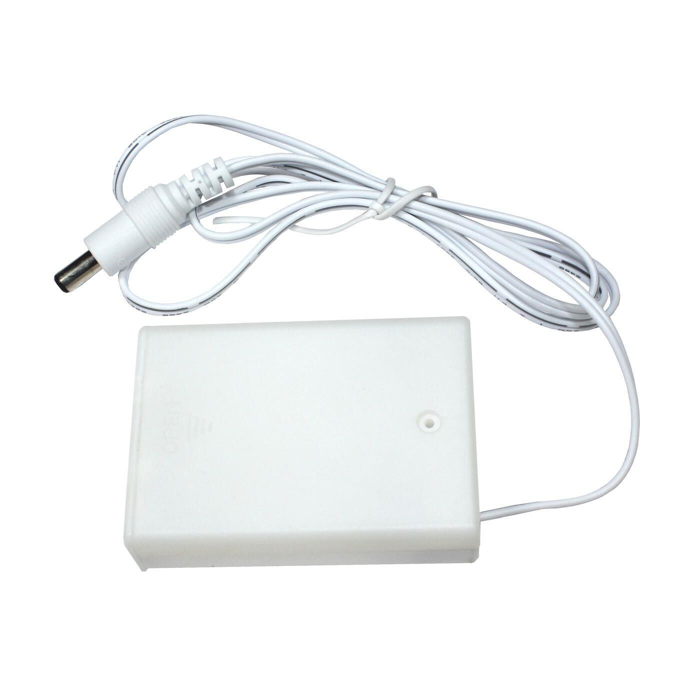 Battery box -> DC Plug 90cm DC Plug 5,5/2,1mm White 3x AA Battery 4,5V