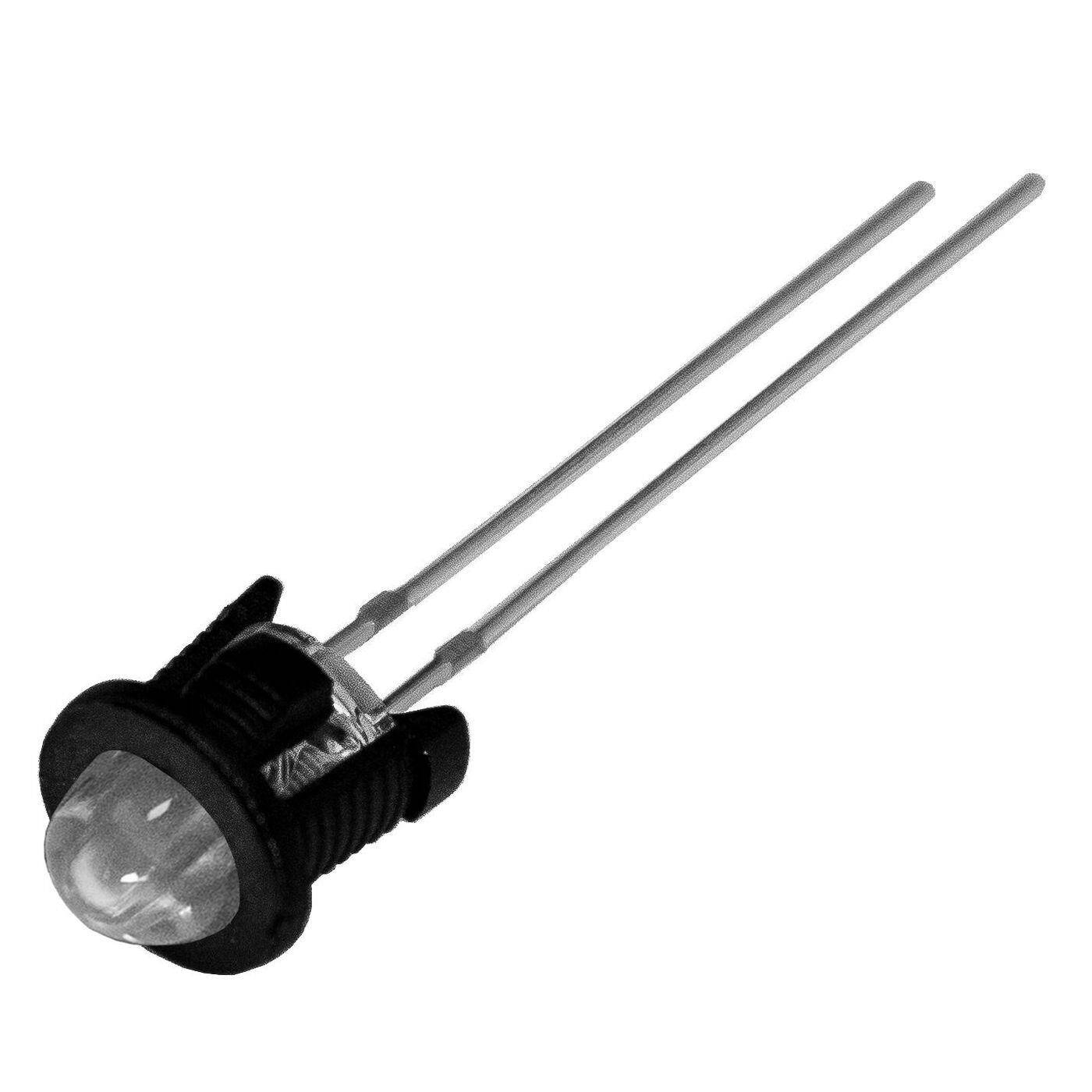 100x LED Fassung Halter 5mm Kunststoff Sockel Montagering