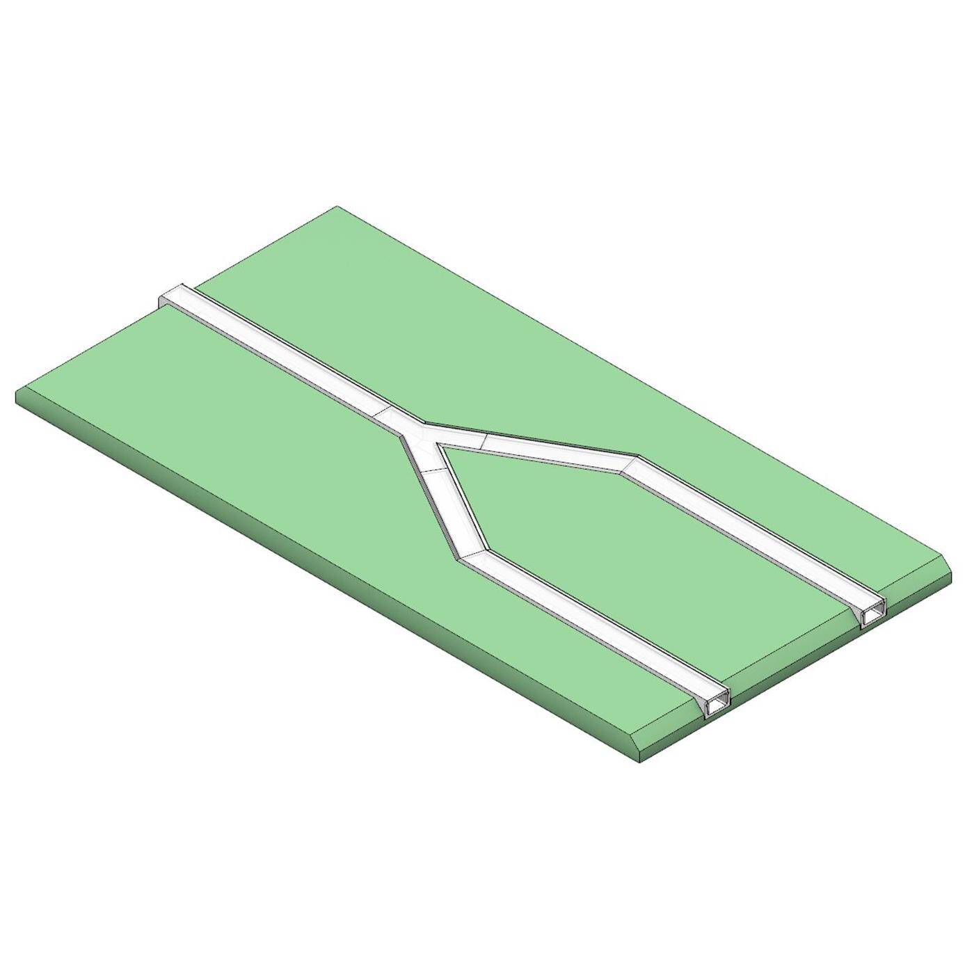 LED Drywall Panel Y-Shape 1-2-track for 12mm Strip