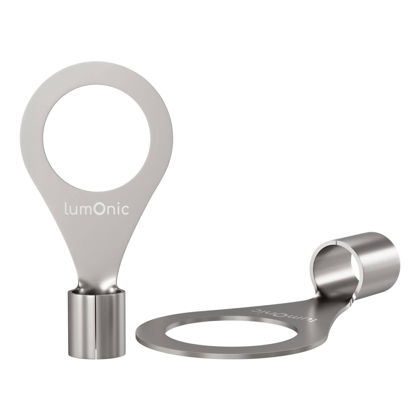 Lumonic 25x Ring cable lug 4,0-6,0mm² blank | M10 | Tinned copper | Secure cable connection without soldering | Crimp cable lug uninsulated | Motor vehicle, mechanical engineering, motorhome, battery
