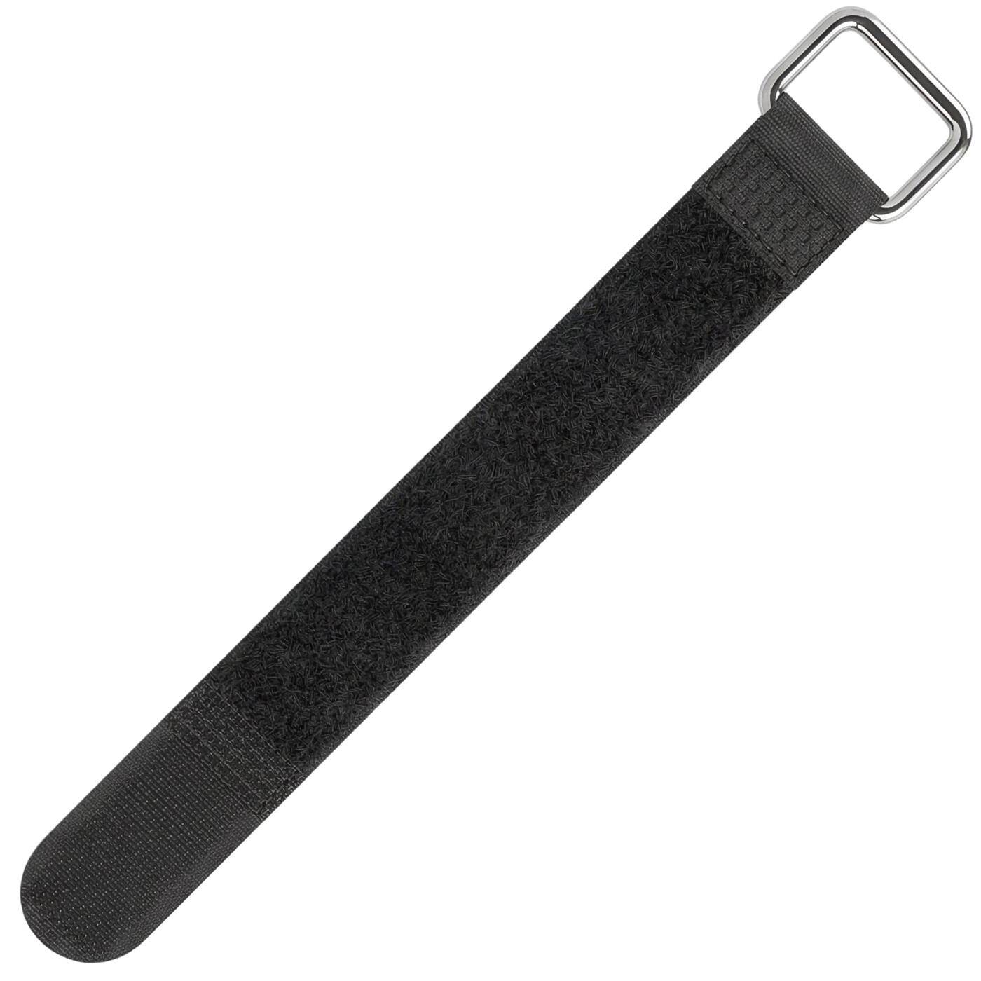 Lumonic 10 Stück Klettkabelbinder schwarz | 150x16mm | normal | robuste Metallöse, Kabelklett mehrfach wiederverwendbar | einfaches Kabelmanagement und Ordnung