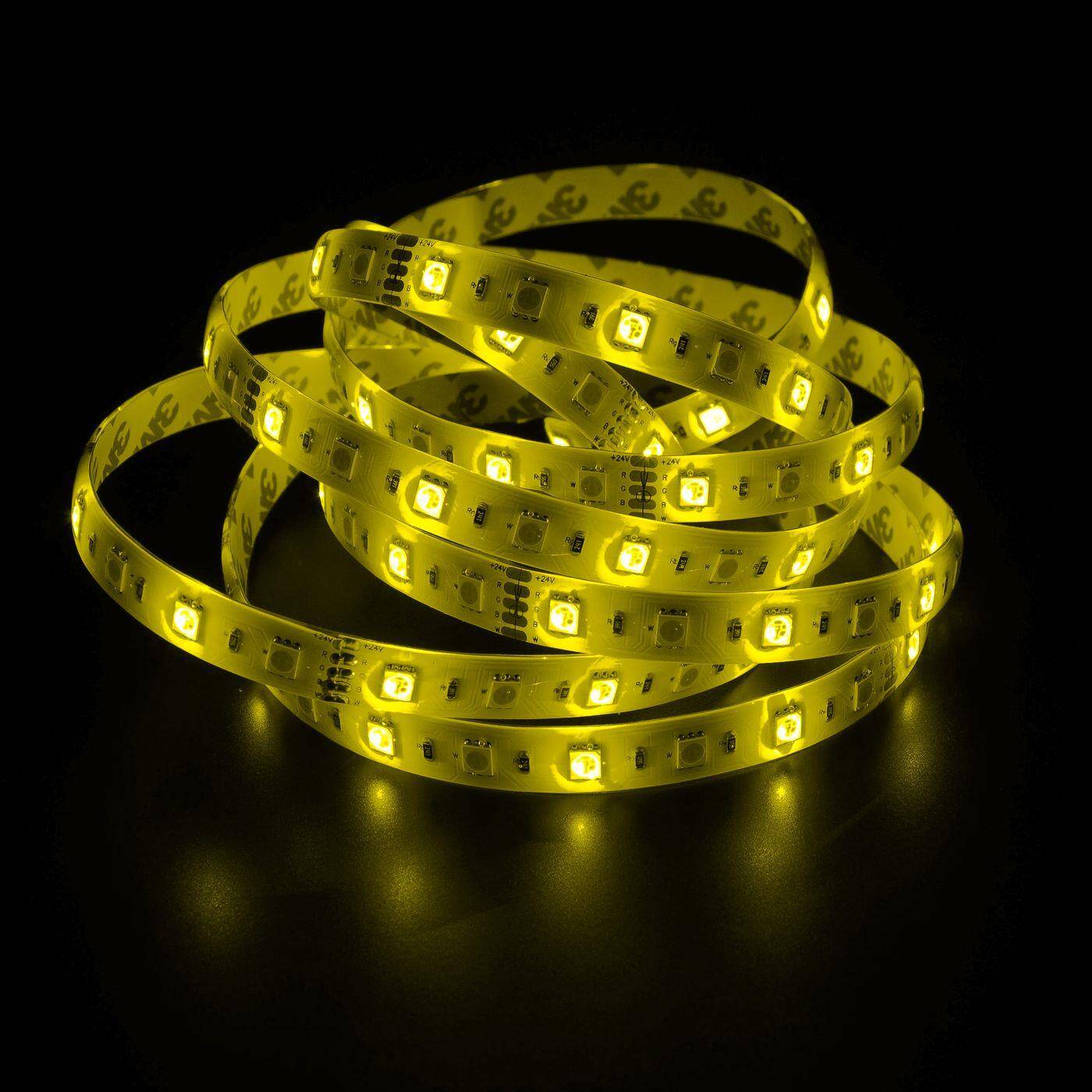 5m (500cm) RGBWW 3000K LED Streifen Band Leiste 24V IP65 300LEDs 60LED/m SMD5050