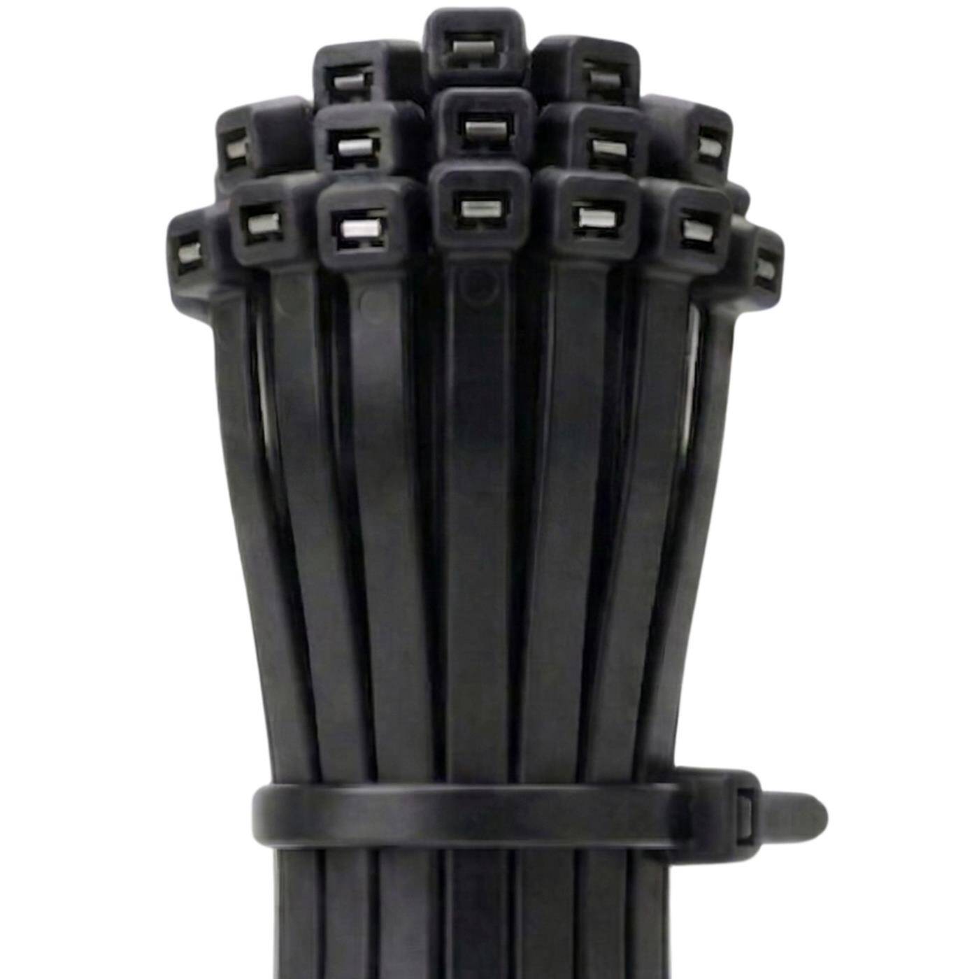 Lumonic 100 Stück Kabelbinder mit Metallzunge  | 290 × 4,5mm | bis 40kg Zugfestigkeit | Nylon PA6.6, UV-Beständig & Wetterfest | Industriequalität | Kabelmanagement, Werkstatt, Haushalt