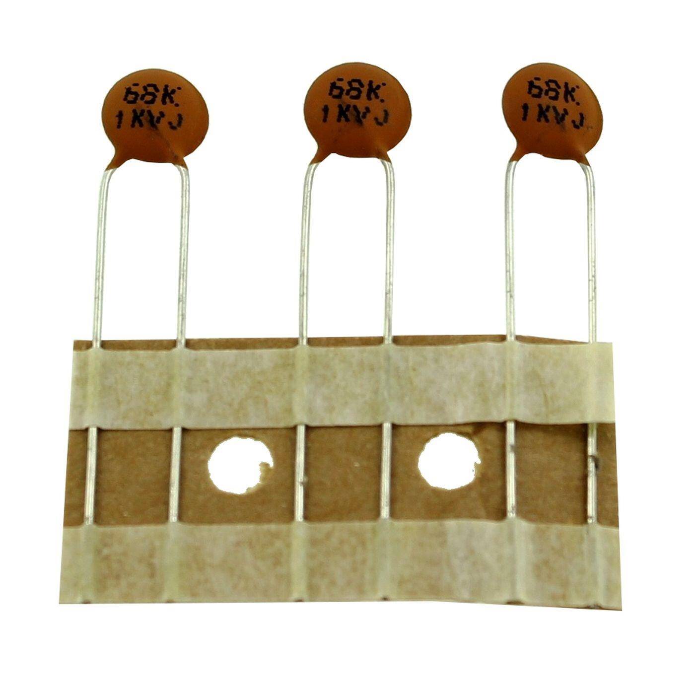 Keramik Kondensator 0,068nF 1000V DC Richwell TCH3A680K08B516 d7x2,5mm 68pF