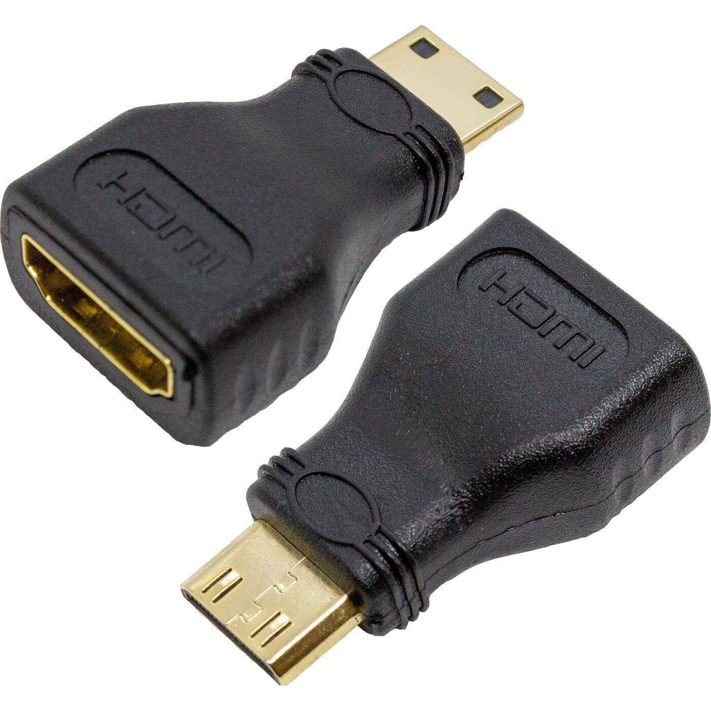 Lumonic Micro-HDMI Adapter Full HD I HDMI Buchse - Mini HDMI Stecker Adapter mit vergoldeten Kontakt I Micro HDMI auf Mini HDMI geeignet für Handys, Kameras & Tablets