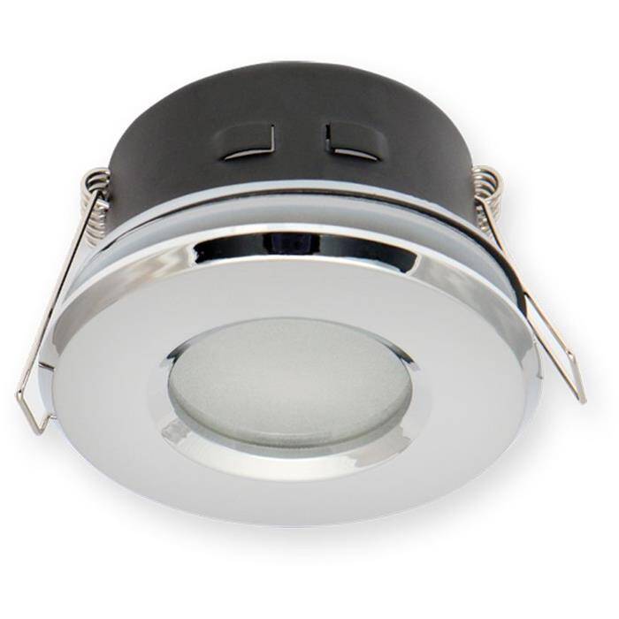 LED Einbaurahmen Bad Feuchtraum Rund IP44 83x55mm Chrom Aluminium Schwenkbar Spot GU10 MR16 LED Einbaurahmen Bad Feuchtraum Rund IP44 83x55mm Chrom Aluminium Schwenkbar Spot GU10 MR16