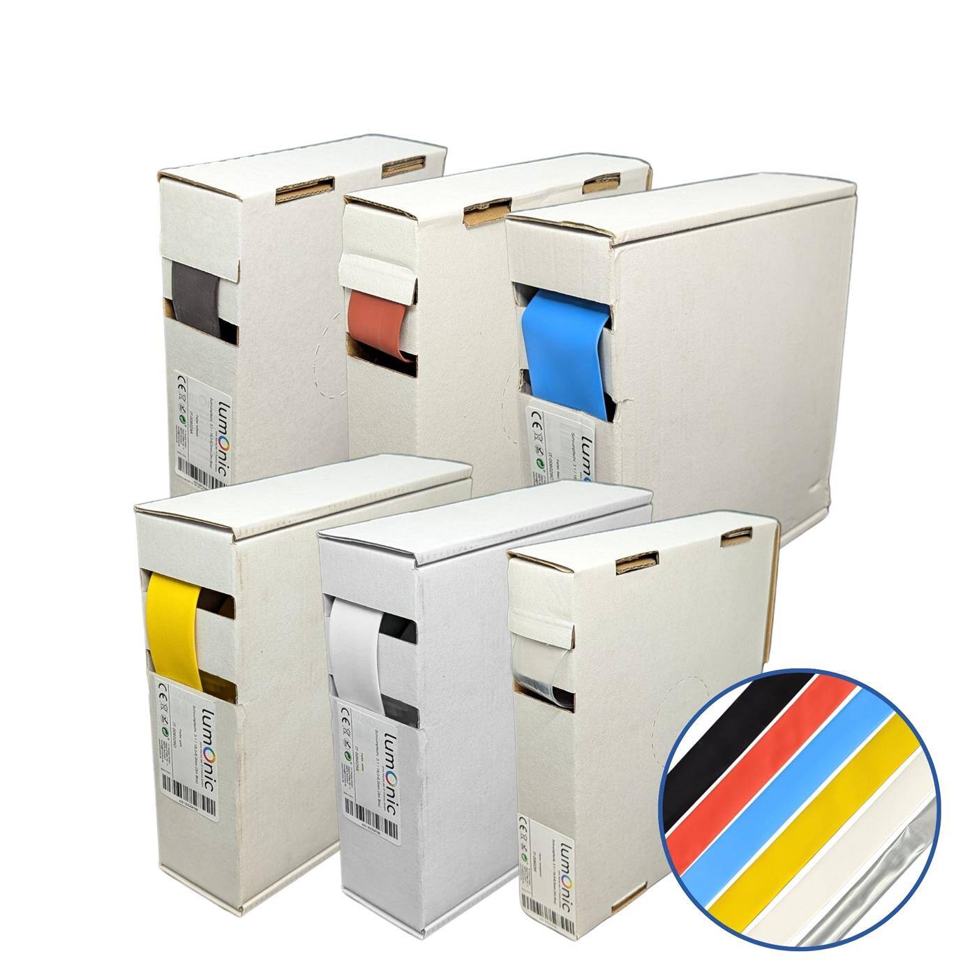 3m Schrumpfschlauch Box 3:1 18 -> 6mm Schwarz Flexibel