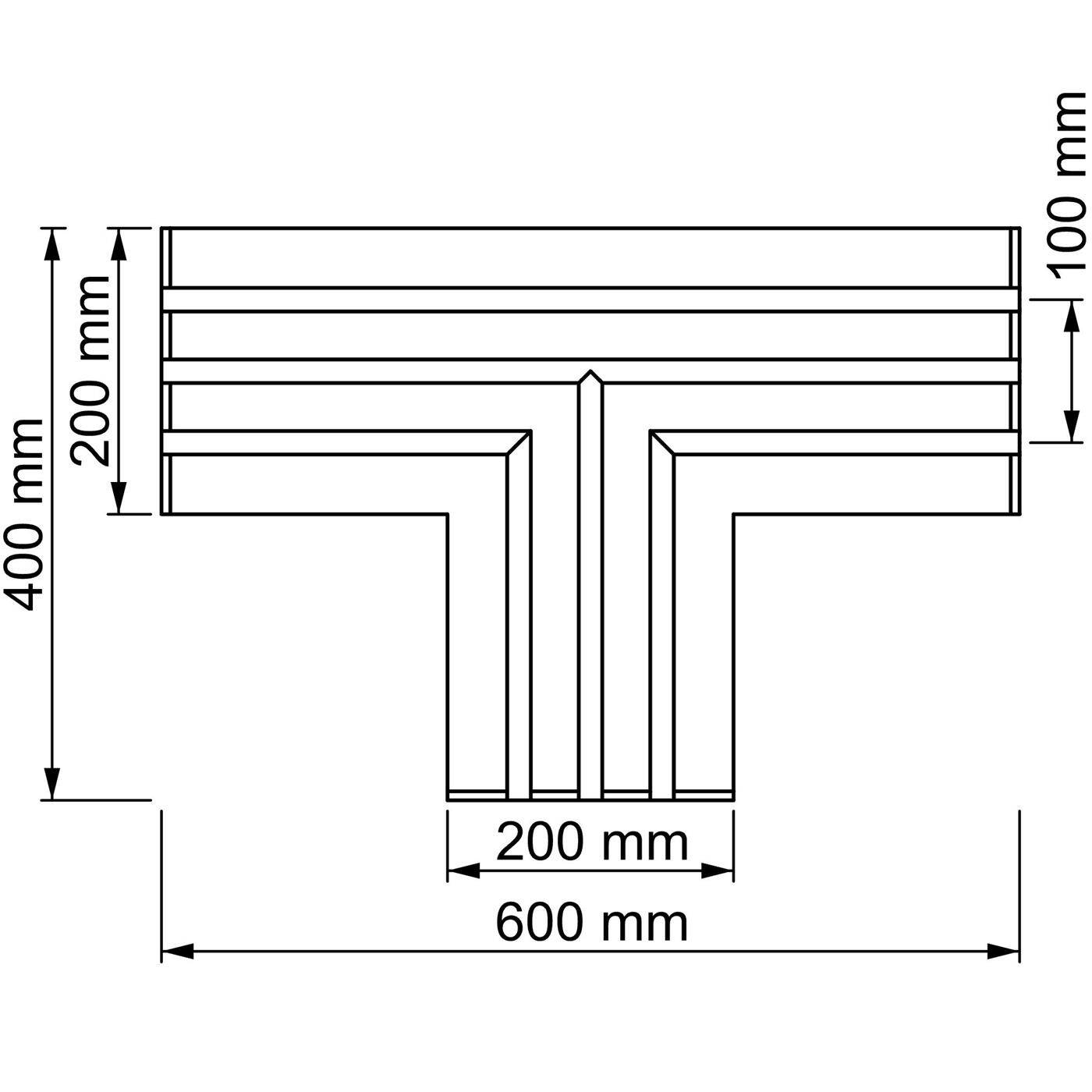 LED Drywall Panel T-Shape 3-track for 12mm Strip