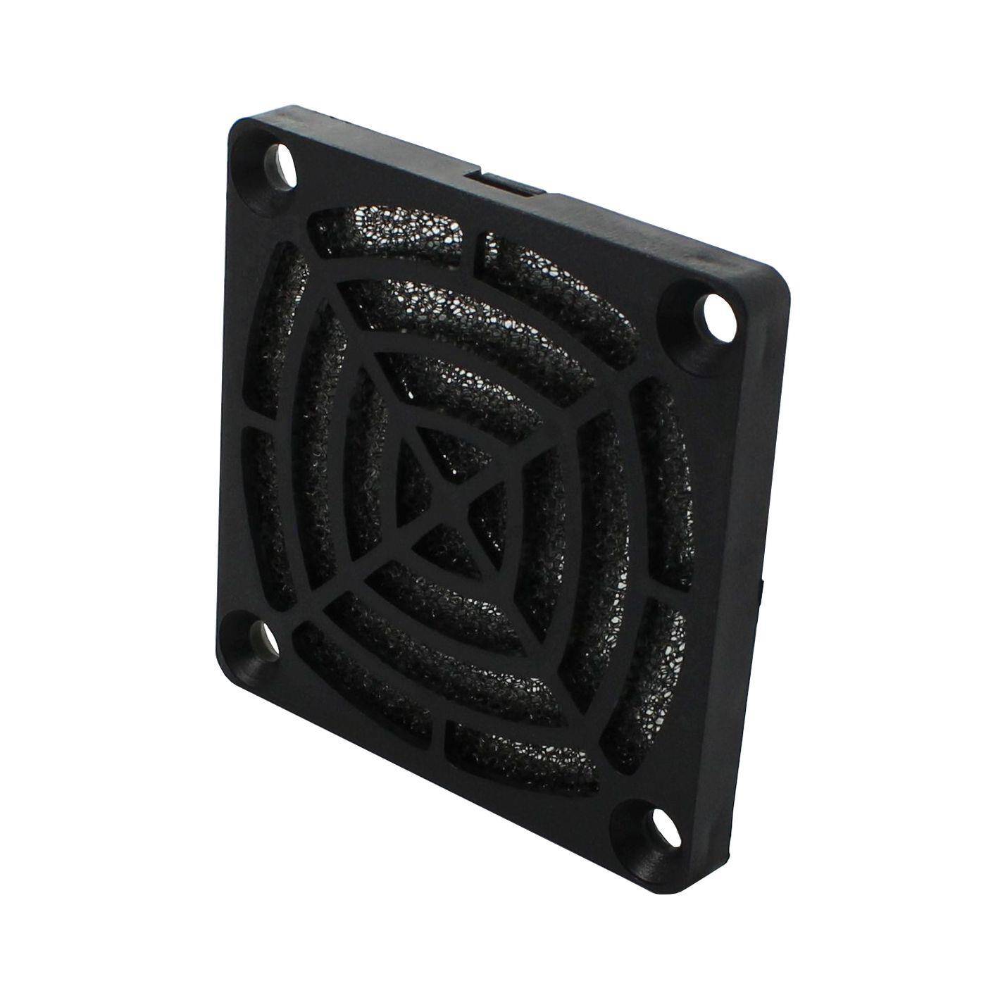 Fan grille + Dust filter 60x60mm 30ppi 3-part spin-on filter