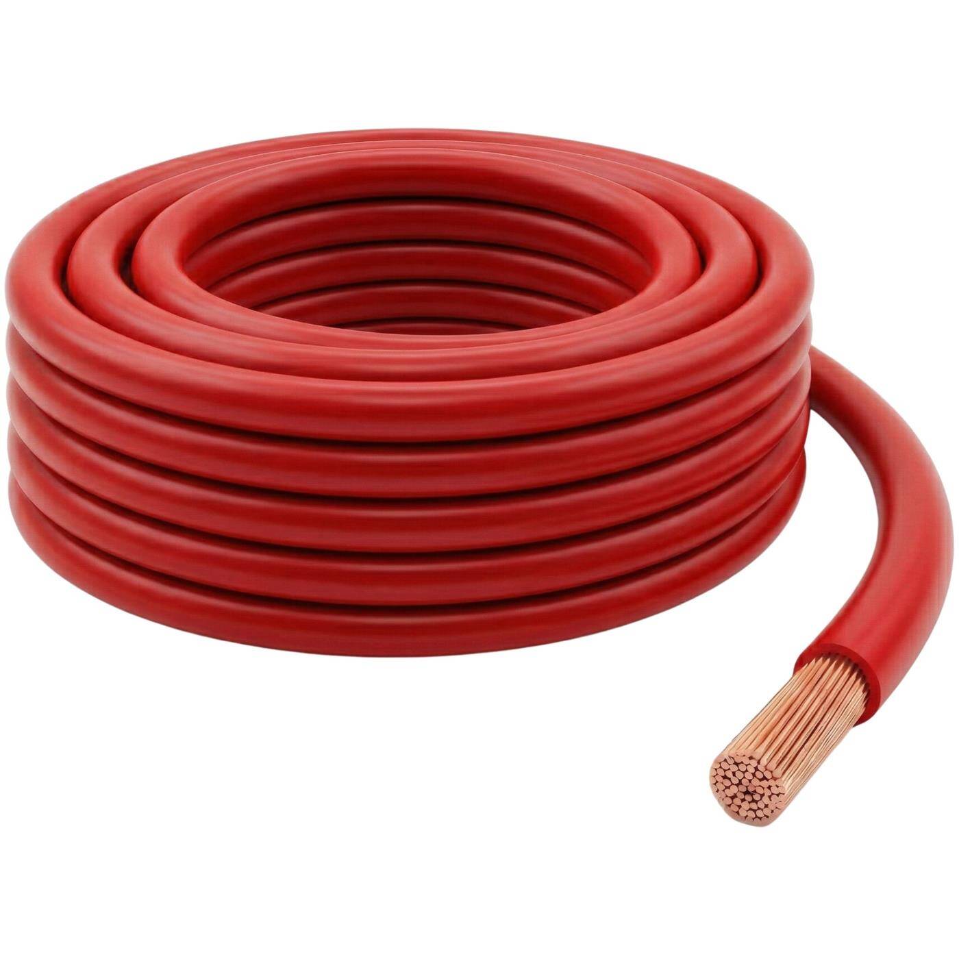 Lumonic 1m FLY Fahrzeugleitung 10mm² Rot | einadrige KFZ Litze | Öl- und Kraftstoffbeständig, flammwidrig | Niedervolt