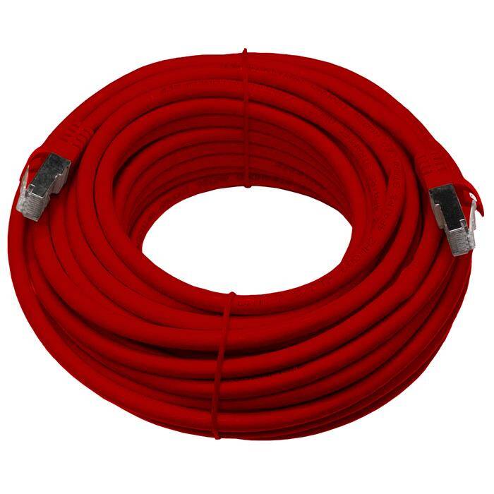 15m RJ-45 Netzwerkkabel Patchkabel CAT7 Rot S/FTP Ethernet DSL LAN CAT.7