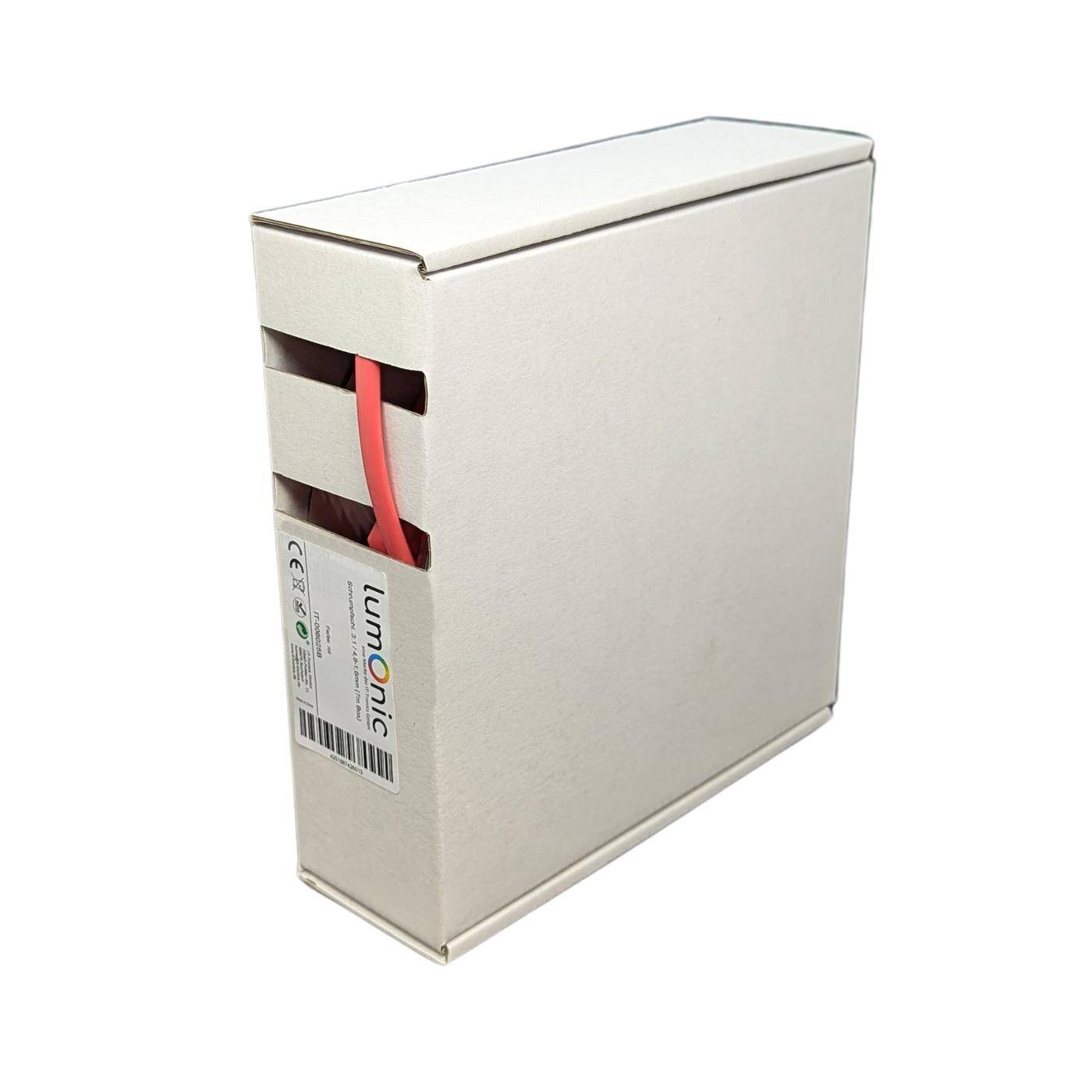 7m Heat shrink tubing Box 3:1 4,8 -> 1,6mm Red