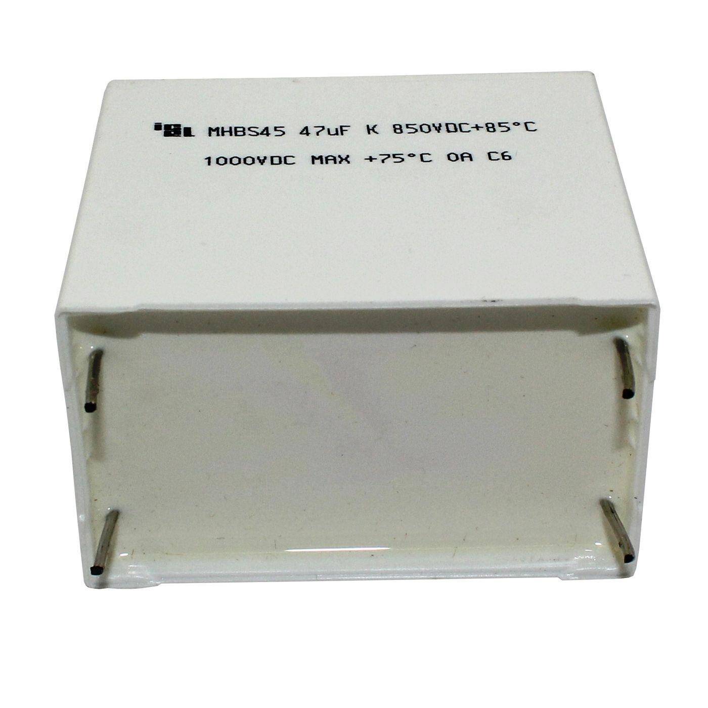 Icel MKP Foil Capacitor | 47µF 850V DC I 2-Pin Connection I 2-Pin I 47uF, 47000nF I Capacitor for crossover networks of loudspeakers or for interference suppression of electrical devices