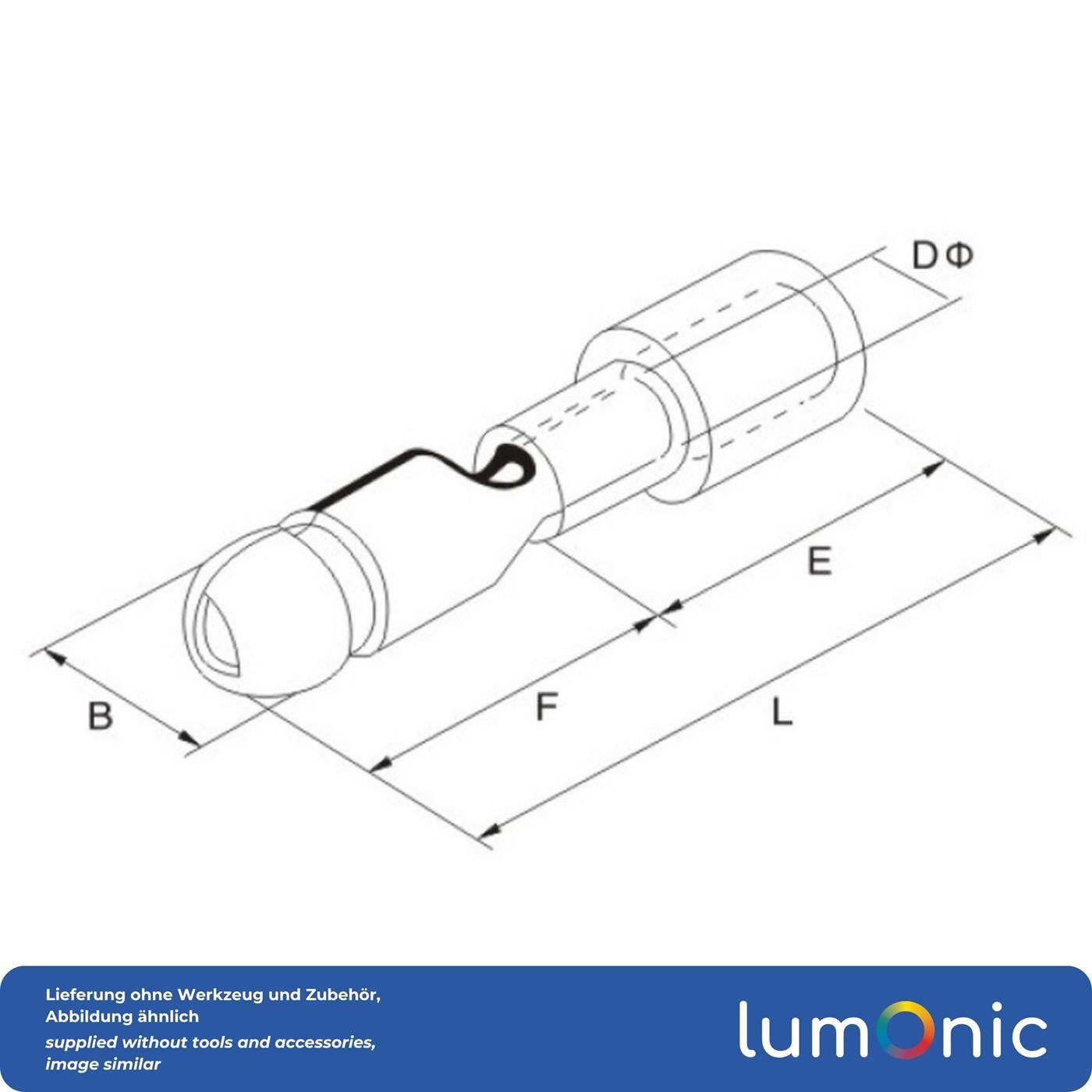 25x Rundstecker vollisoliert 4-6mm² Stiftdurchmesser 5mm Gelb Steckverbinder Zinn