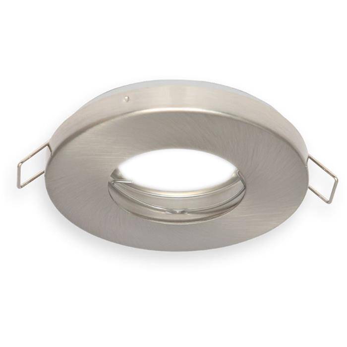LED Einbaurahmen Bad Feuchtraum Rund IP44 85x36mm Edelstahl Aluminium Schwenkbar Spot GU10 MR16 LED Einbaurahmen Bad Feuchtraum Rund IP44 85x36mm Edelstahl Aluminium Schwenkbar Spot GU10 MR16