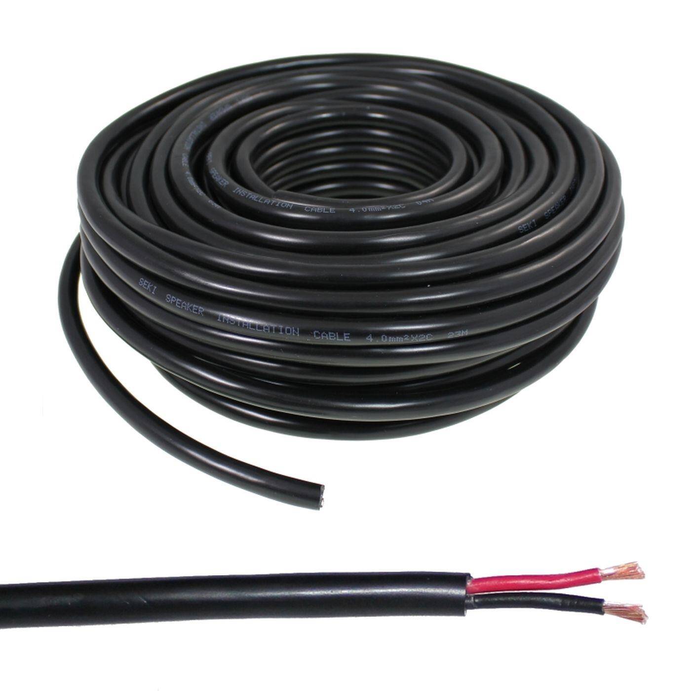 25m Speaker cables Round 2x 2,5mm² Professional PA Installation- Audio- Round cable