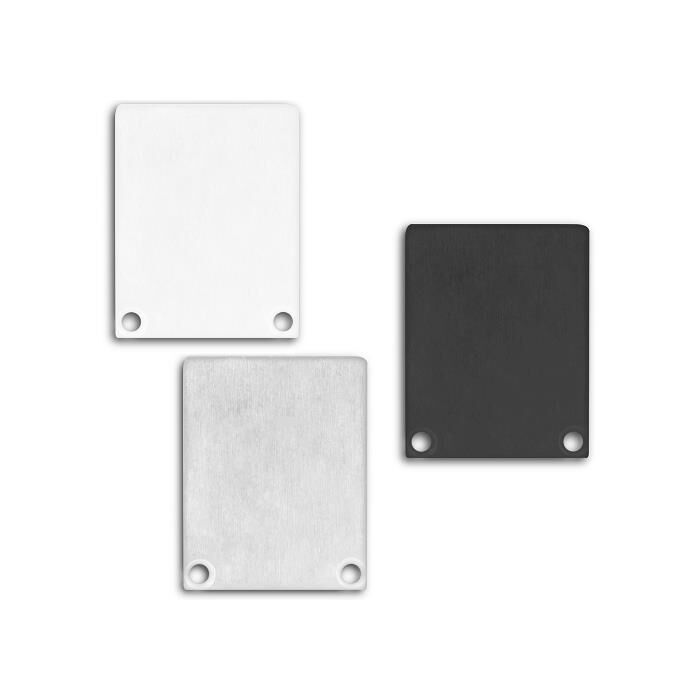 2x Endkappe E45 Aluminium für Profile PN4 PN5 mit Abdeckung C12